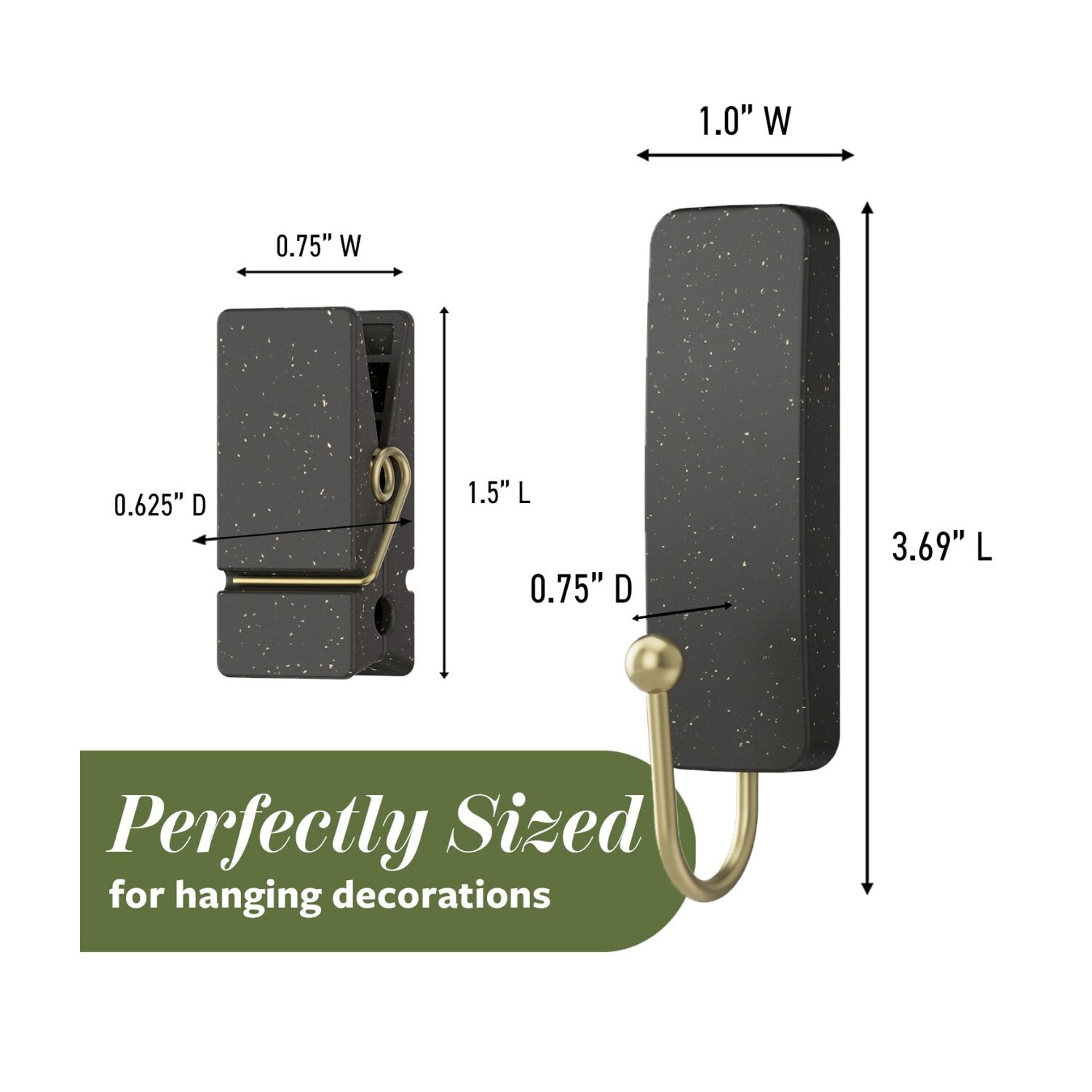 Command Wall Hooks Variety Pack (Soot, 10 Hooks, 12 Strips) fp99o
