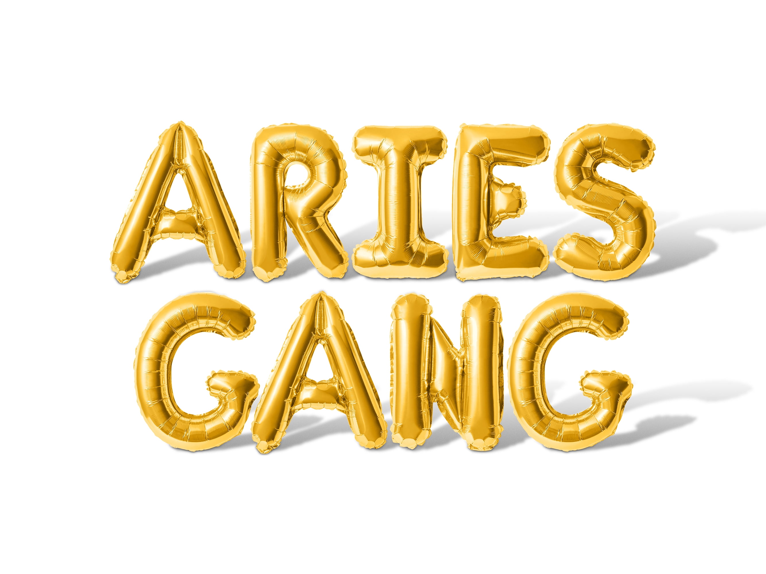 Floating Away Balloon Company Alphabet Foil Mylar Balloon Banner for Birthday Party Decorations (Gold, 16 in) xxzux