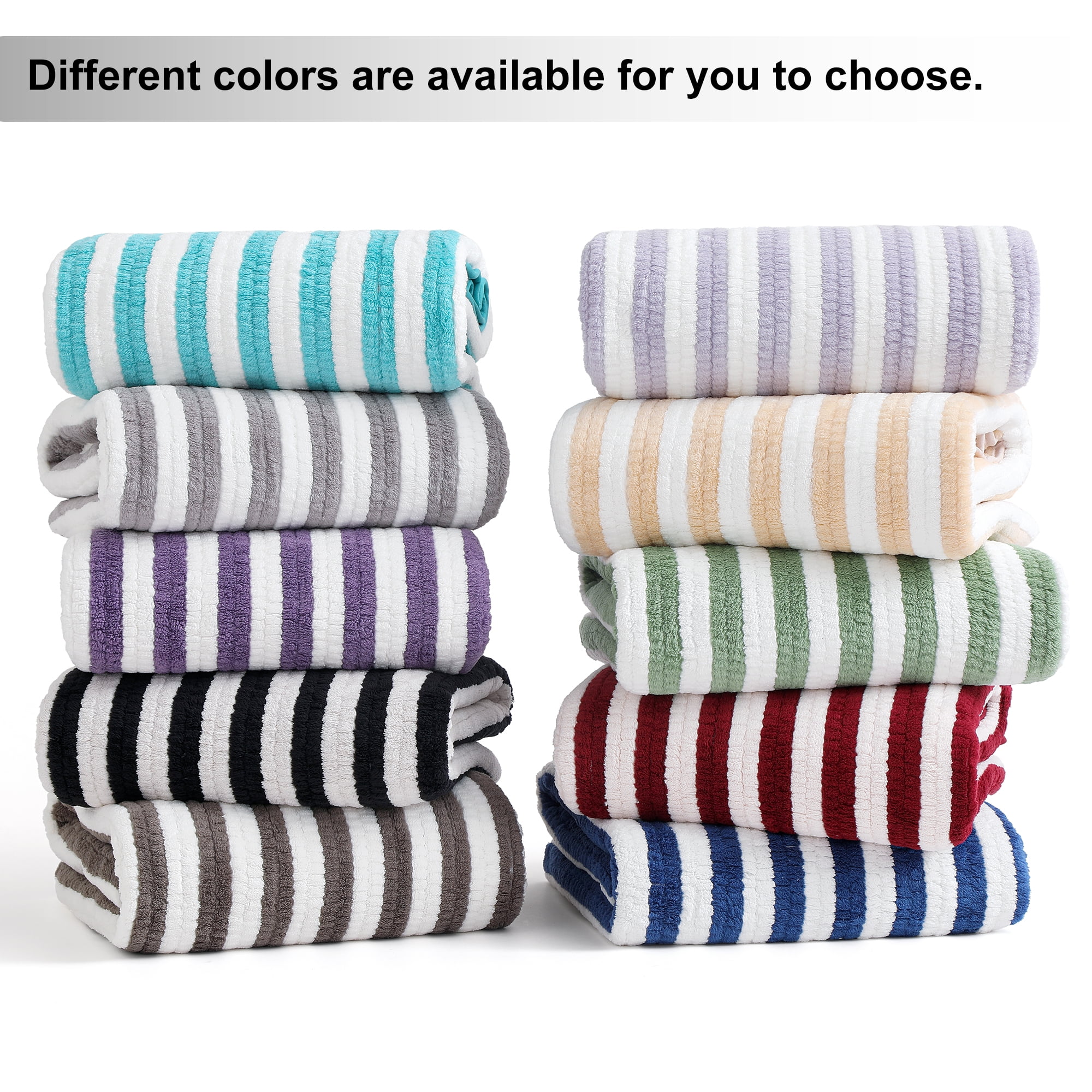 Jessy Home 6-Piece Plush Bath Towel Set, Highly Absorbent Hotel Quality Bathroom Linens (Light Gray, 6-Piece Set) b2k43