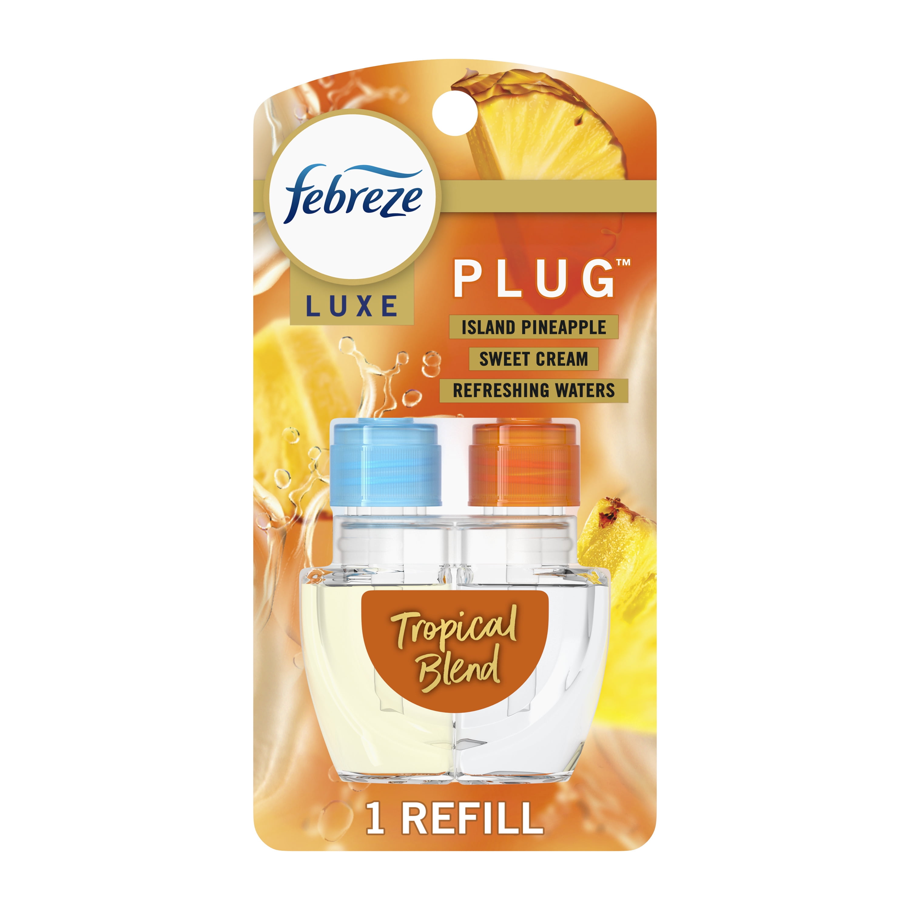 Febreze Fade Defy Plug In Air Freshener Refill, Odor-Fighting Scented Oil, Tropical Blend (0.87 fl oz) rg8gh