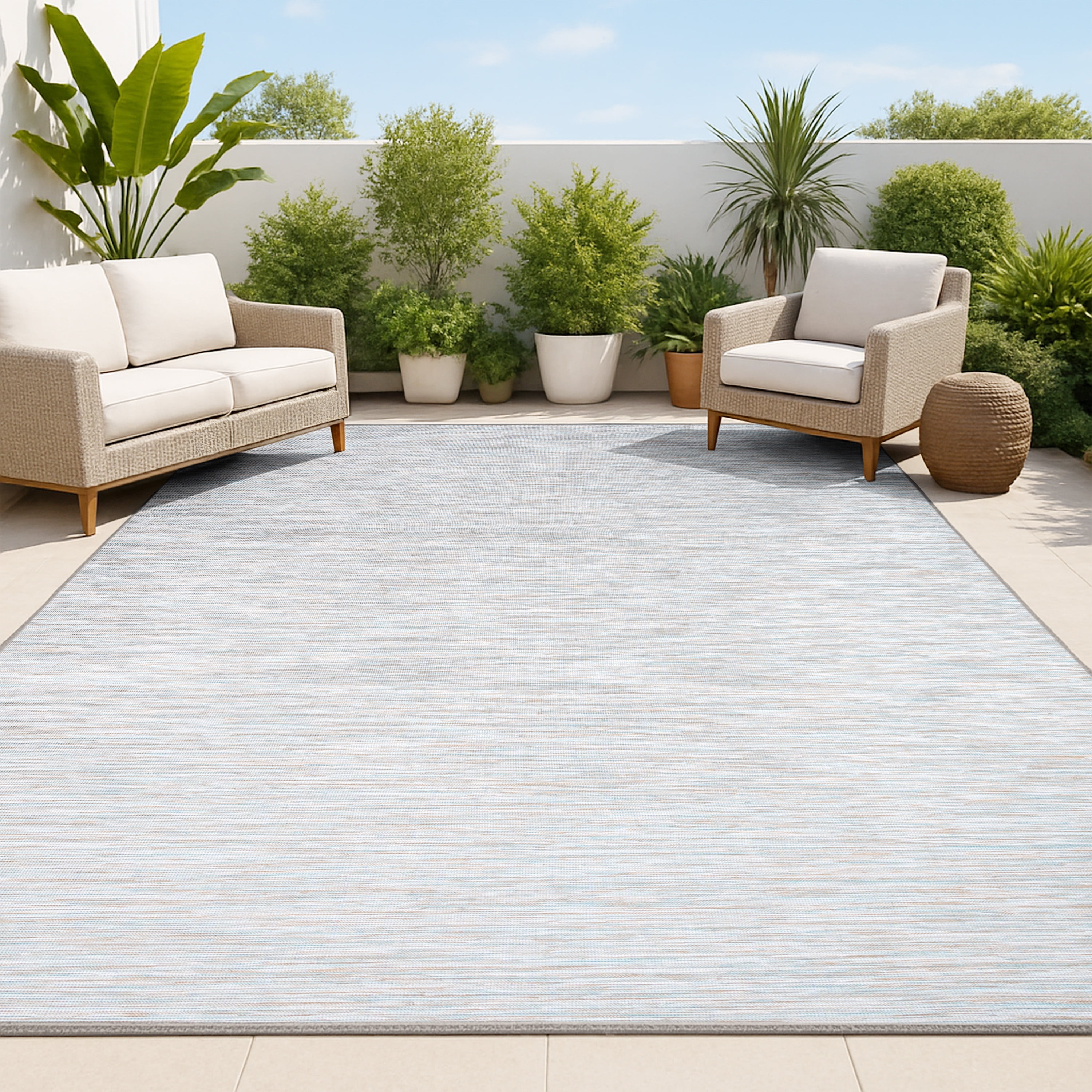 JONATHAN Y Tuscan Sun Ethan Flatweave Area Rug (Gray, 8 ft x 10 ft) odtby