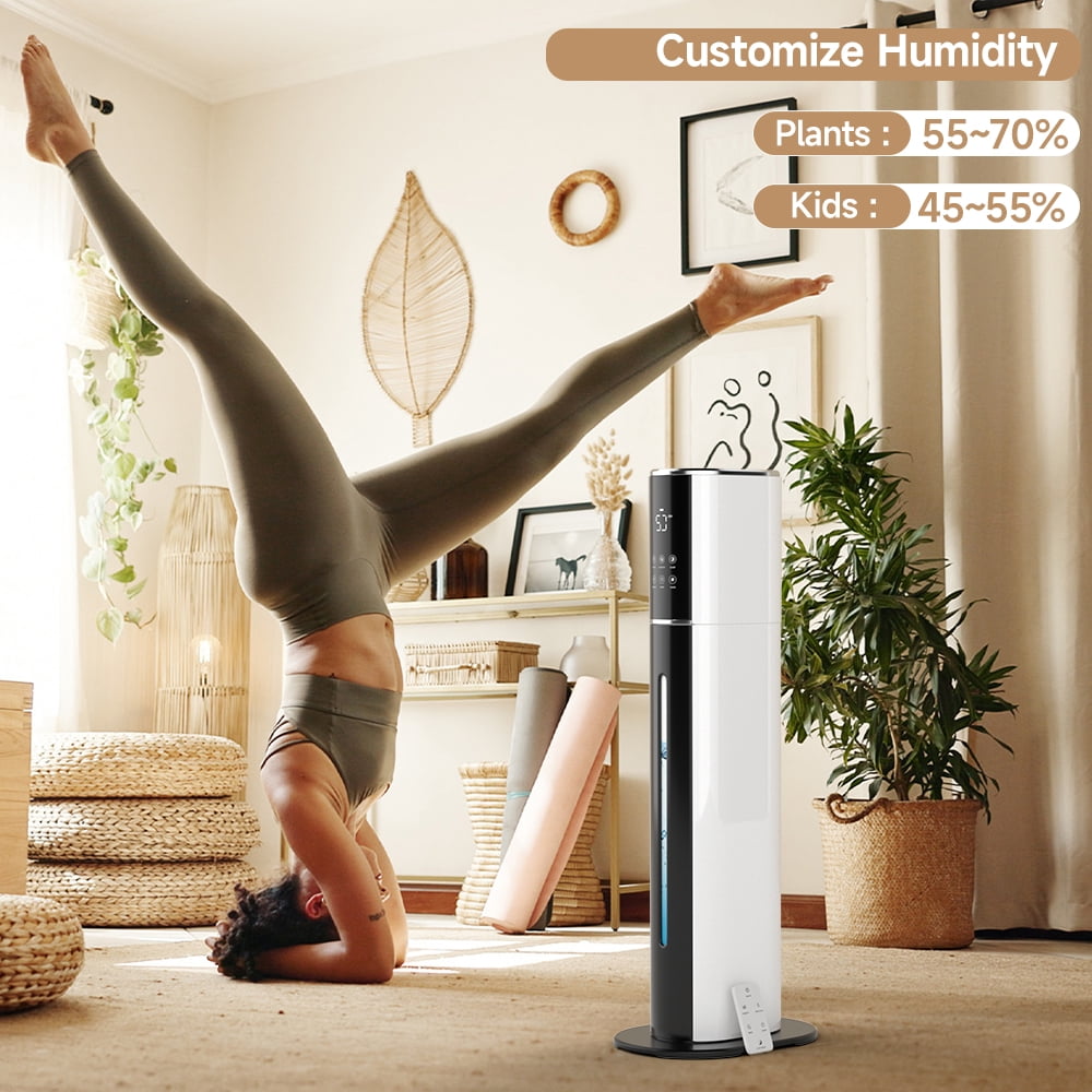 Topteng Large Room Humidifier, Smart Ultrasonic Cool Mist with Remote Control (White, 2.4 gal) w6pfe