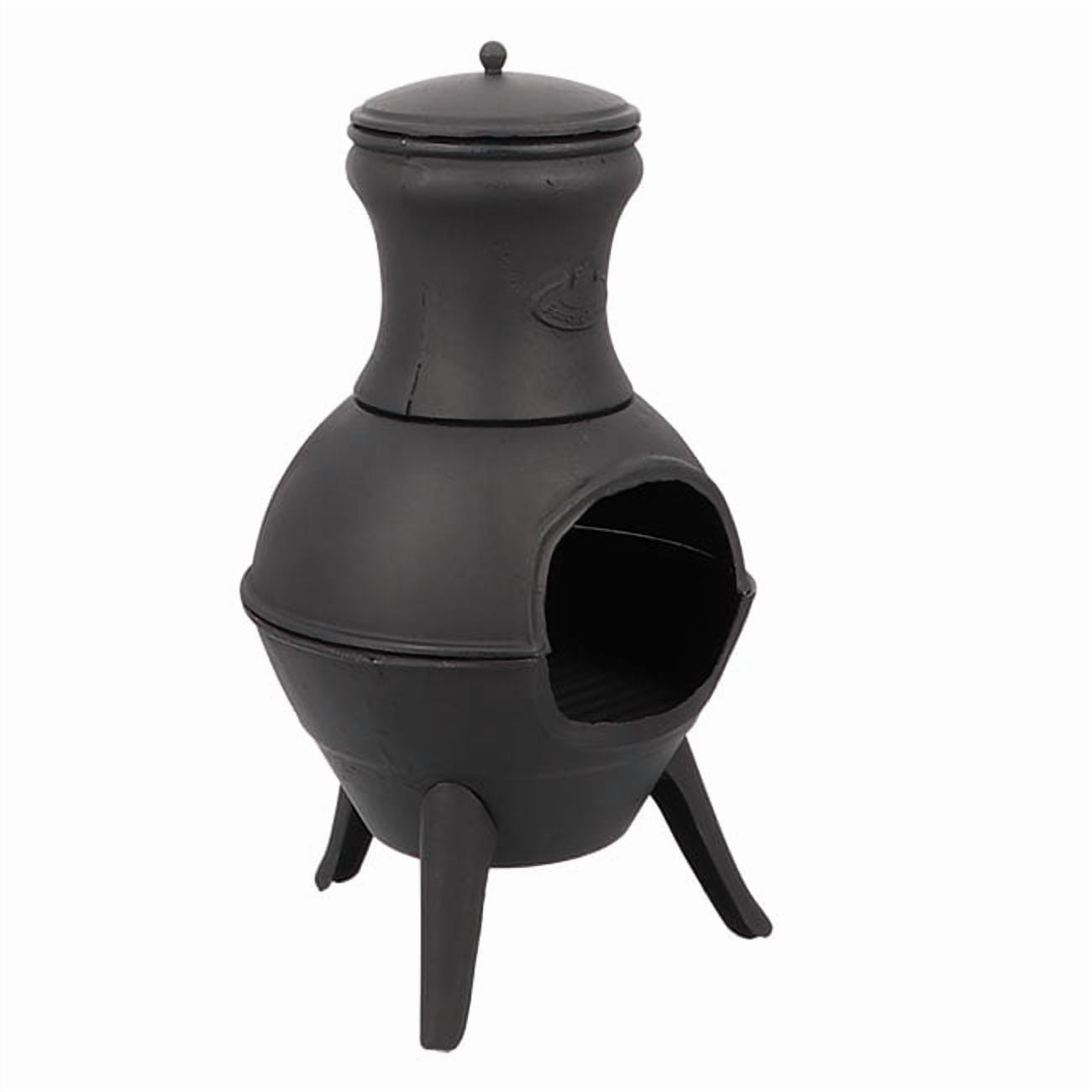 Esschert Design Outdoor Terrace Heater, Portable Patio Warming Fire Pit (Black, 14 in x 14 in x 25 in) co7uw