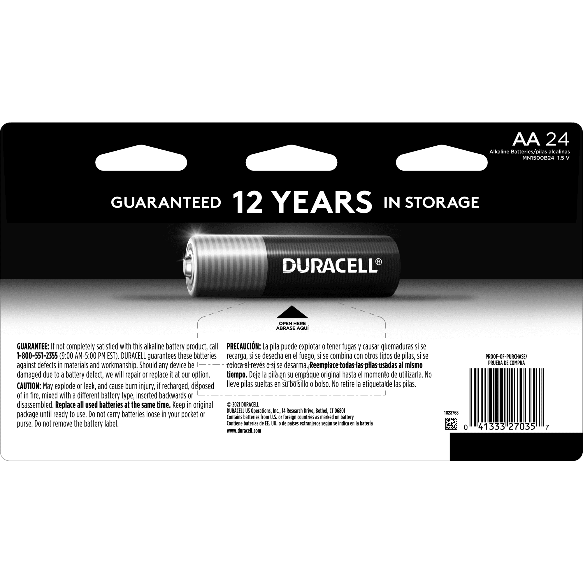 Duracell Coppertop AA Alkaline Batteries (Long-lasting Power, 24 Pack) zhaae