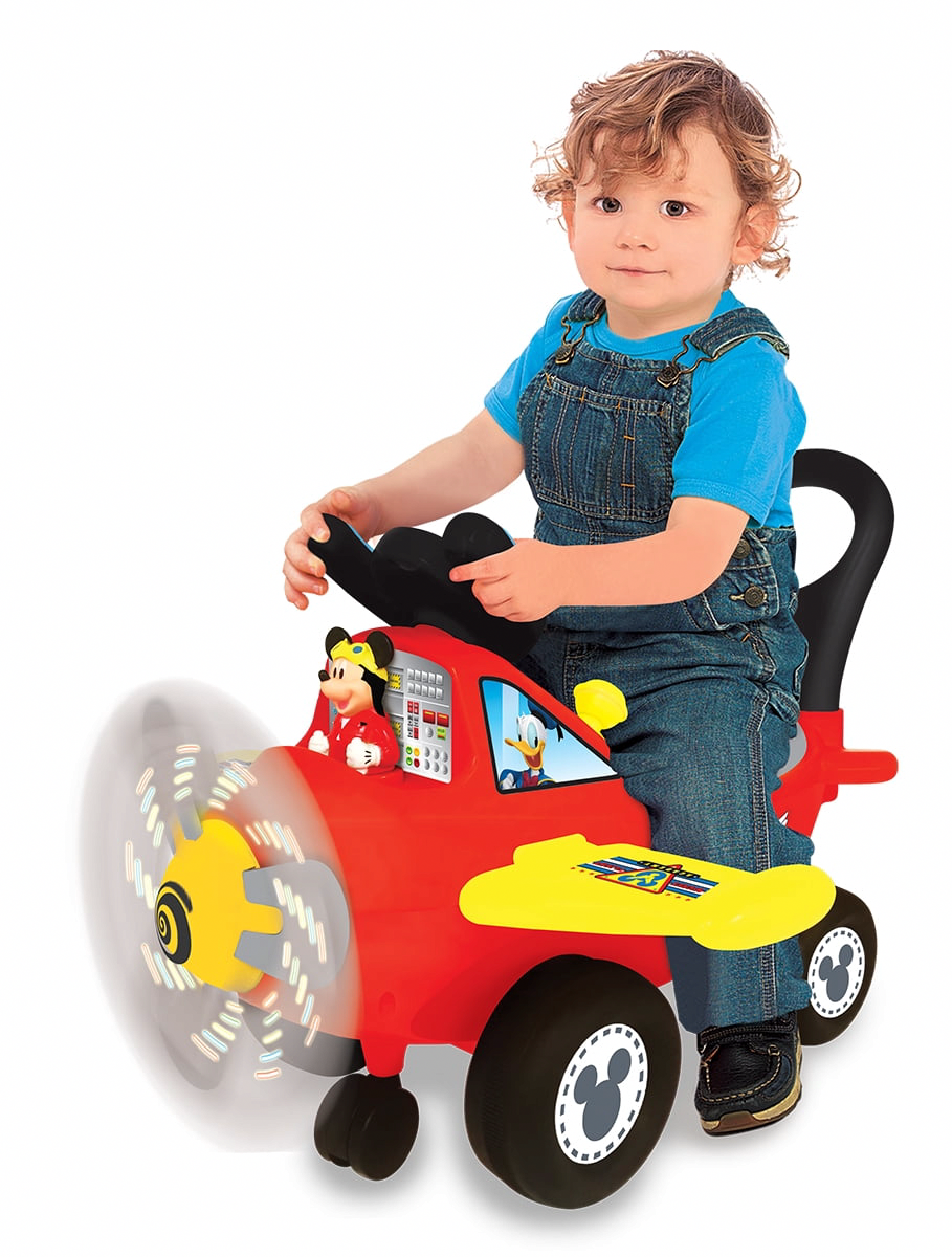 Kiddieland Disney Mickey Mouse Clubhouse Activity Ride-On Plane (Multi-Color, 21 in x 11 in x 18 in) 2e6uu