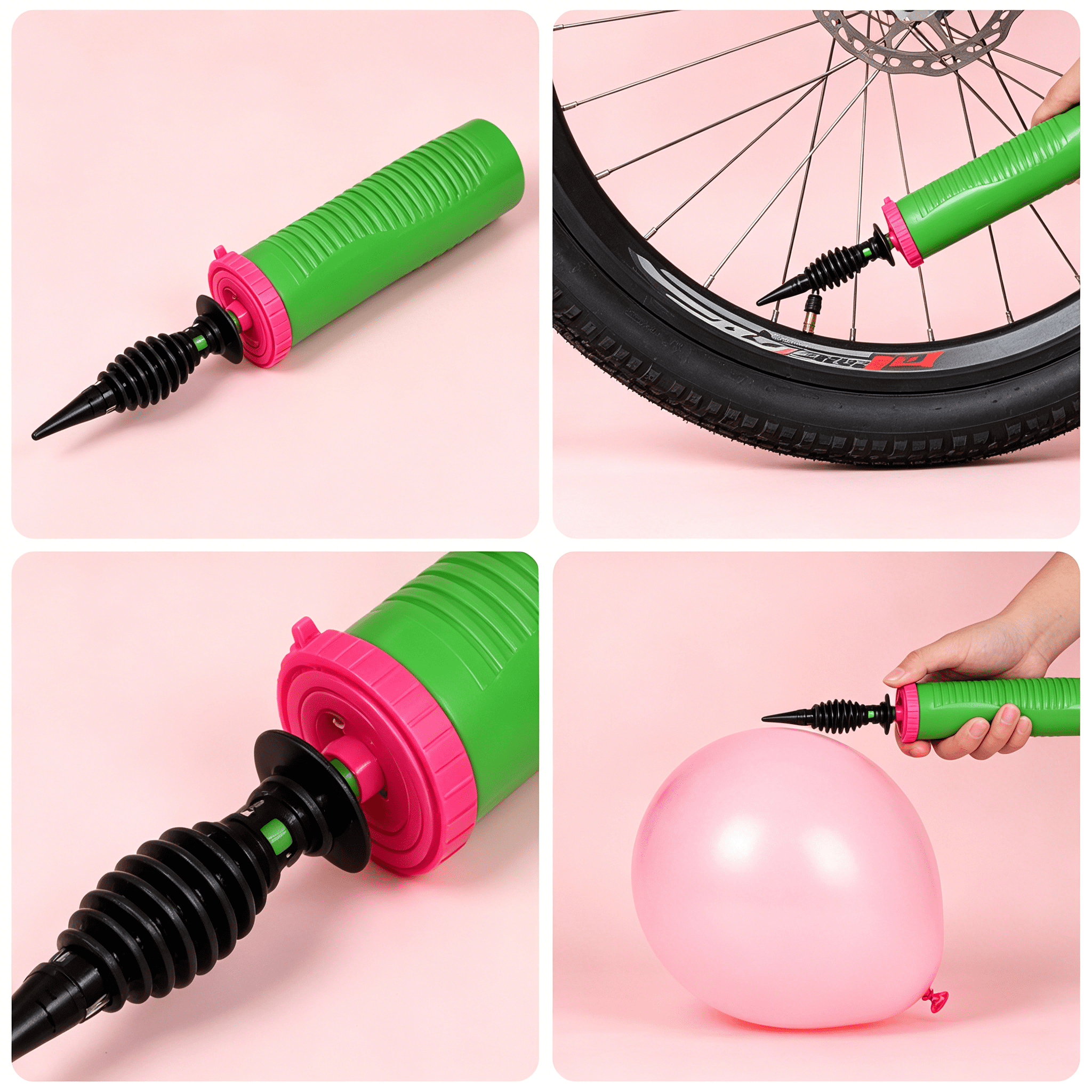 CYFW Manual Balloon Pump Handheld Inflator for Party Decorations (Green, 11 in) v3e1w