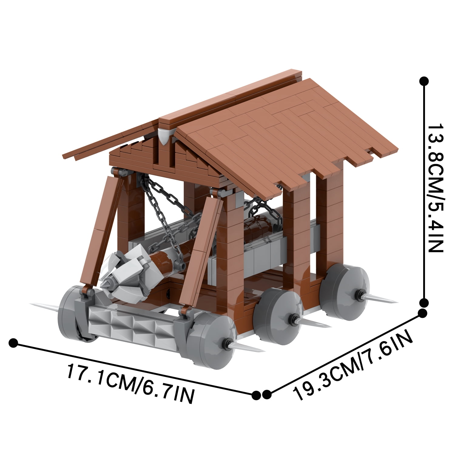 MOOXI Medieval Knights Siege Engine Building Set, Creative Construction Block Kit for Kids and Adults (405 Pieces) ocx7u
