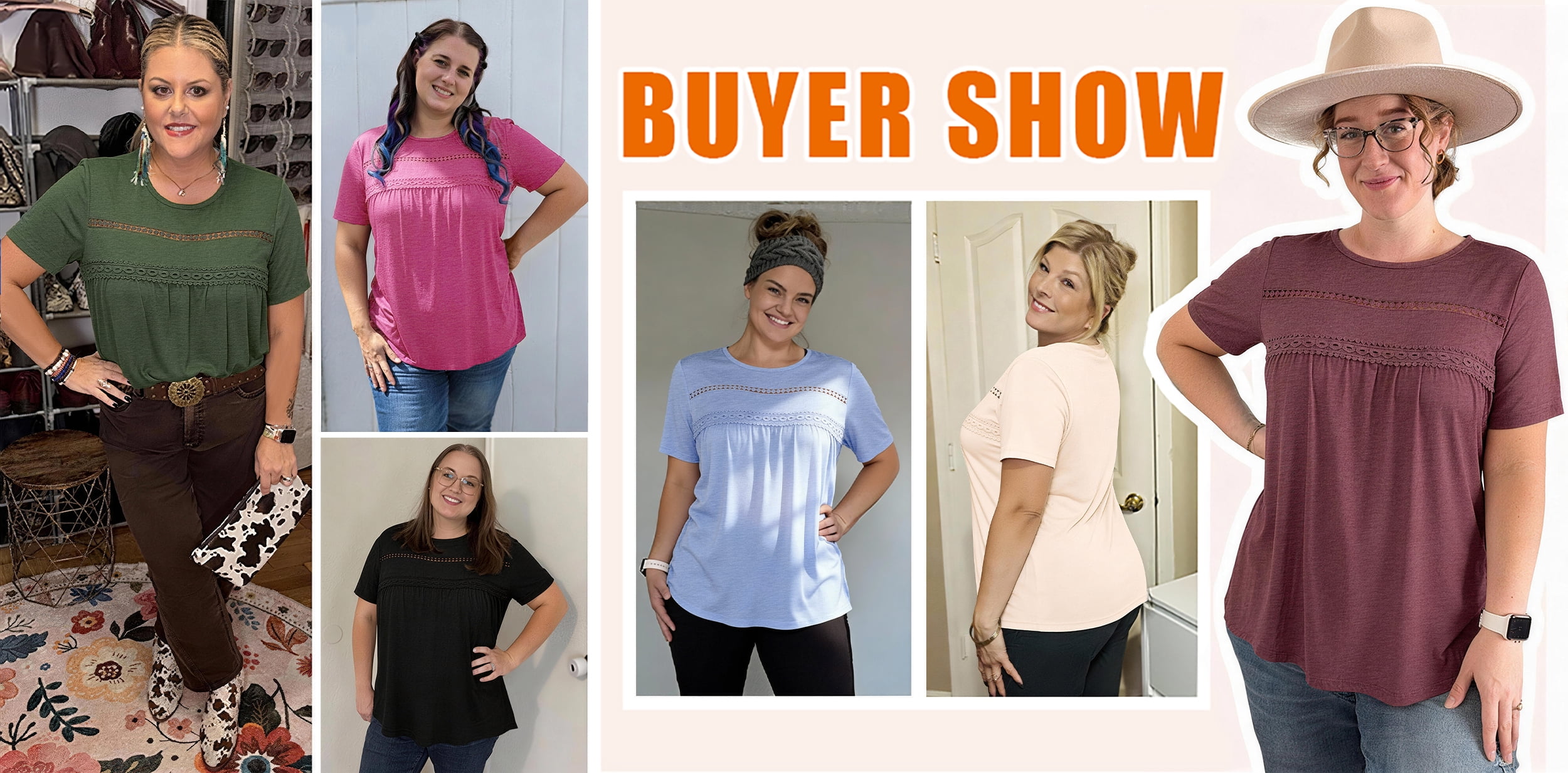 WellSize Women Plus Size Lace Tunic Blouse Casual Crew Neck Short Sleeve Summer Shirt (Brown, XXL) r1k85
