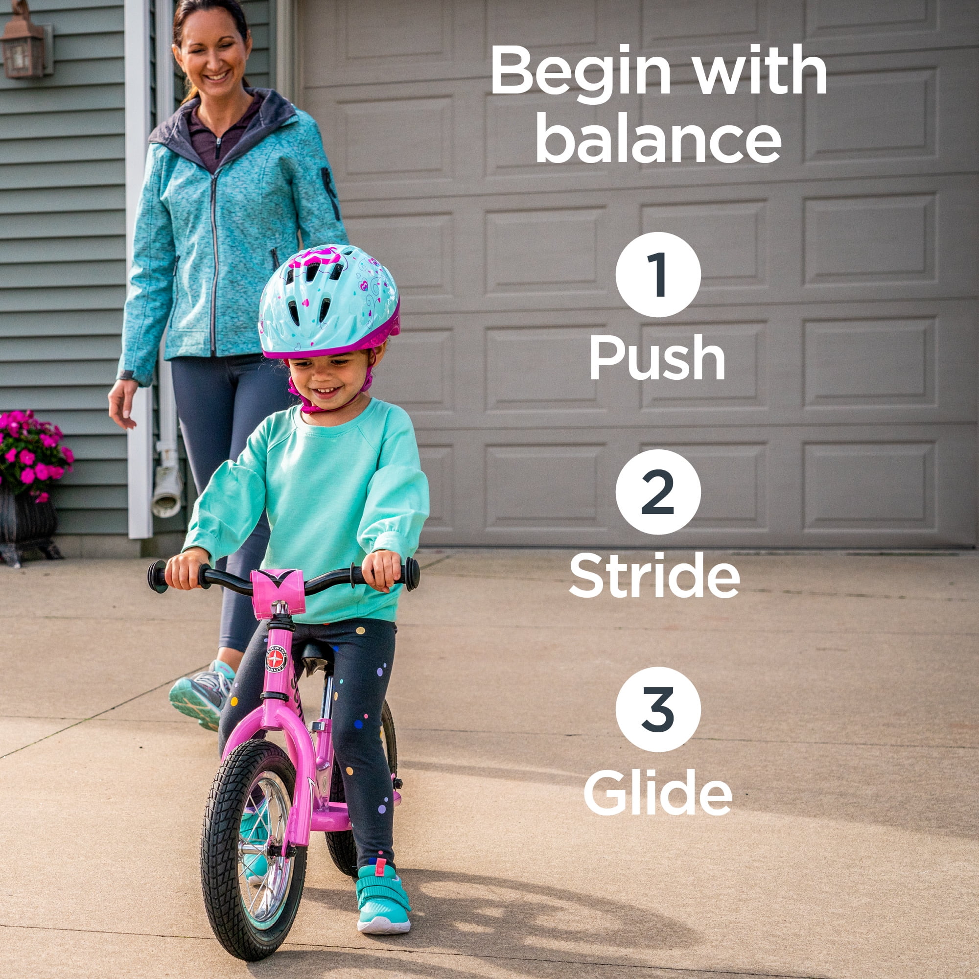 Schwinn Toddler Balance Bike, 12 in Wheels, Lightweight Training Bicycle (Pink, 12 in) vawq9