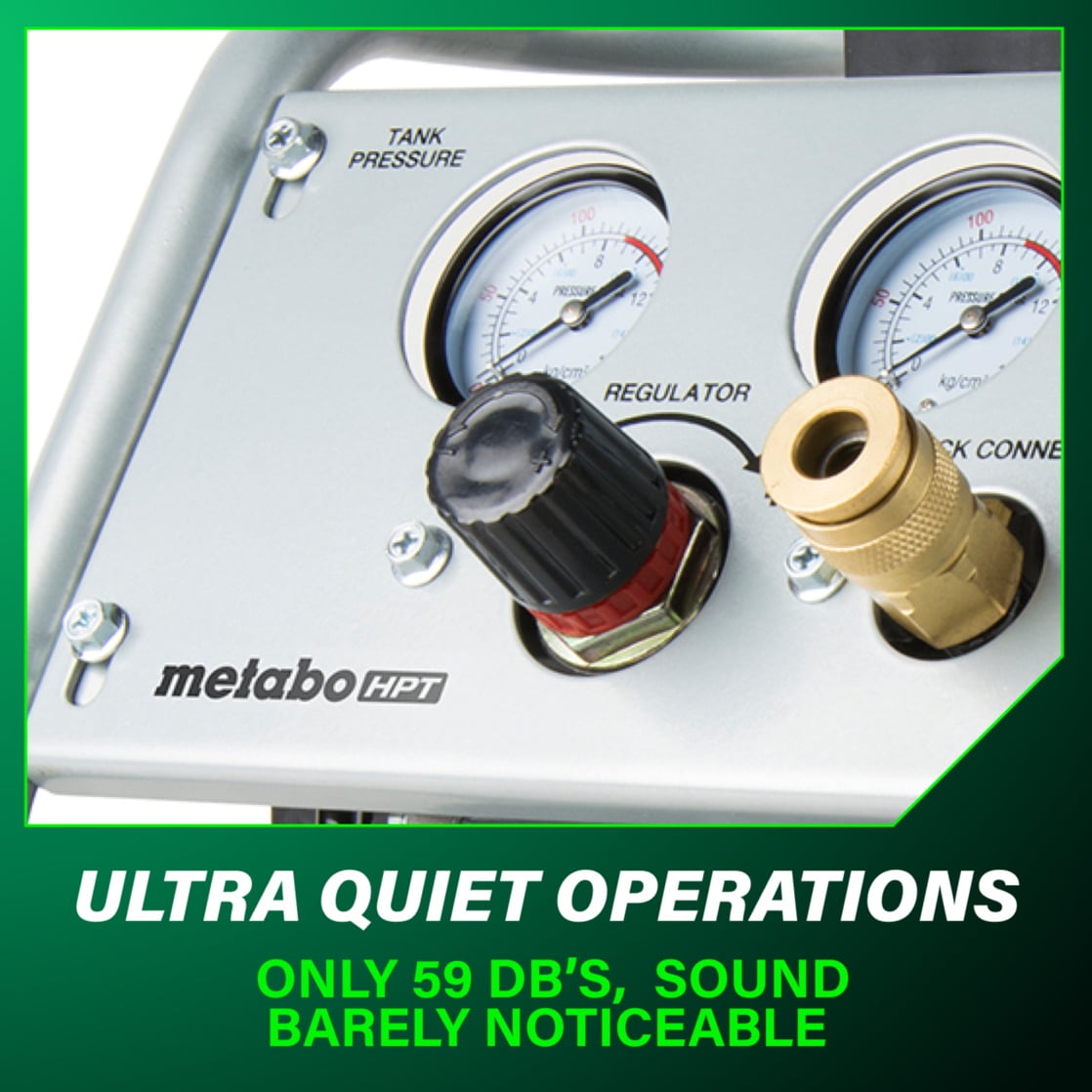 Metabo HPT Quiet Oil-Free Air Compressor (1 gal, 25.2 lb) s1edh