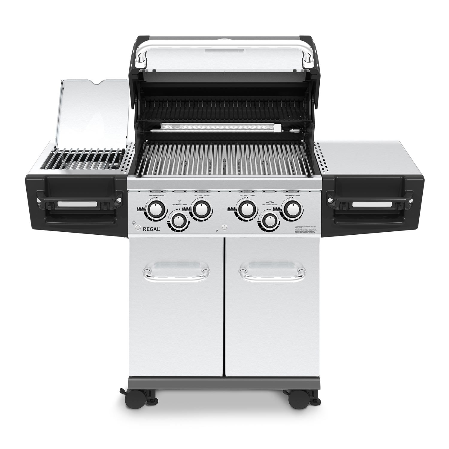 Broil King Regal S490 Pro Infrared 4-Burner Freestanding Propane Grill (Stainless Steel, 25.5 in) tad0m