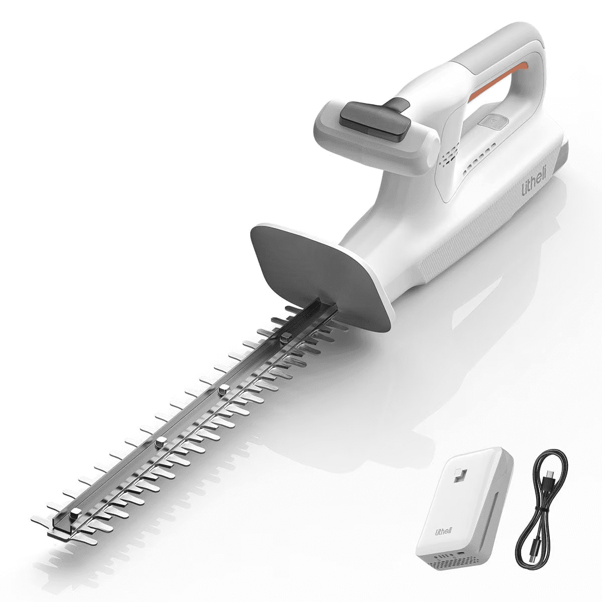 Litheli 20V Cordless Hedge Trimmer, Lightweight Electric Shrub Pruner with 2.5Ah Battery (16 in) ixsjr