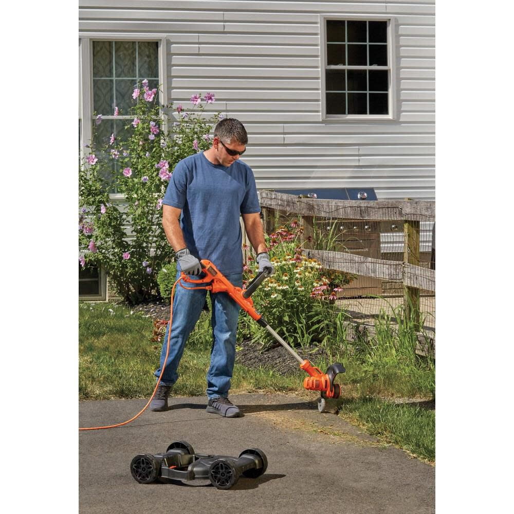 BLACK+DECKER 3-in-1 Corded Electric Lawn Mower, Trimmer and Edger (Black, 12 in) sksit