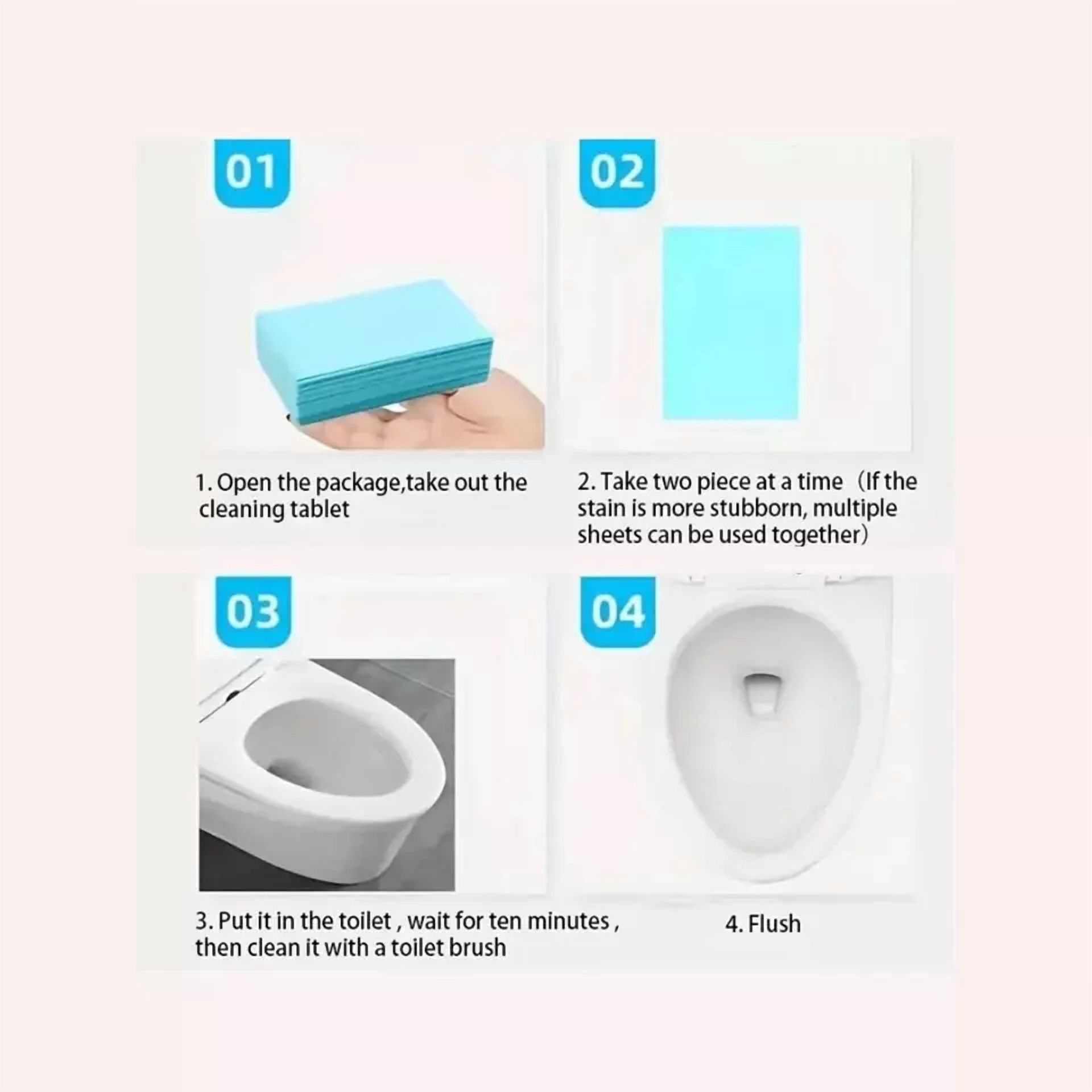 FLINT Toilet Cleaner Tablets Eco-Friendly Bathroom Deep Cleaning Tabs (30 Pack) cdk5d