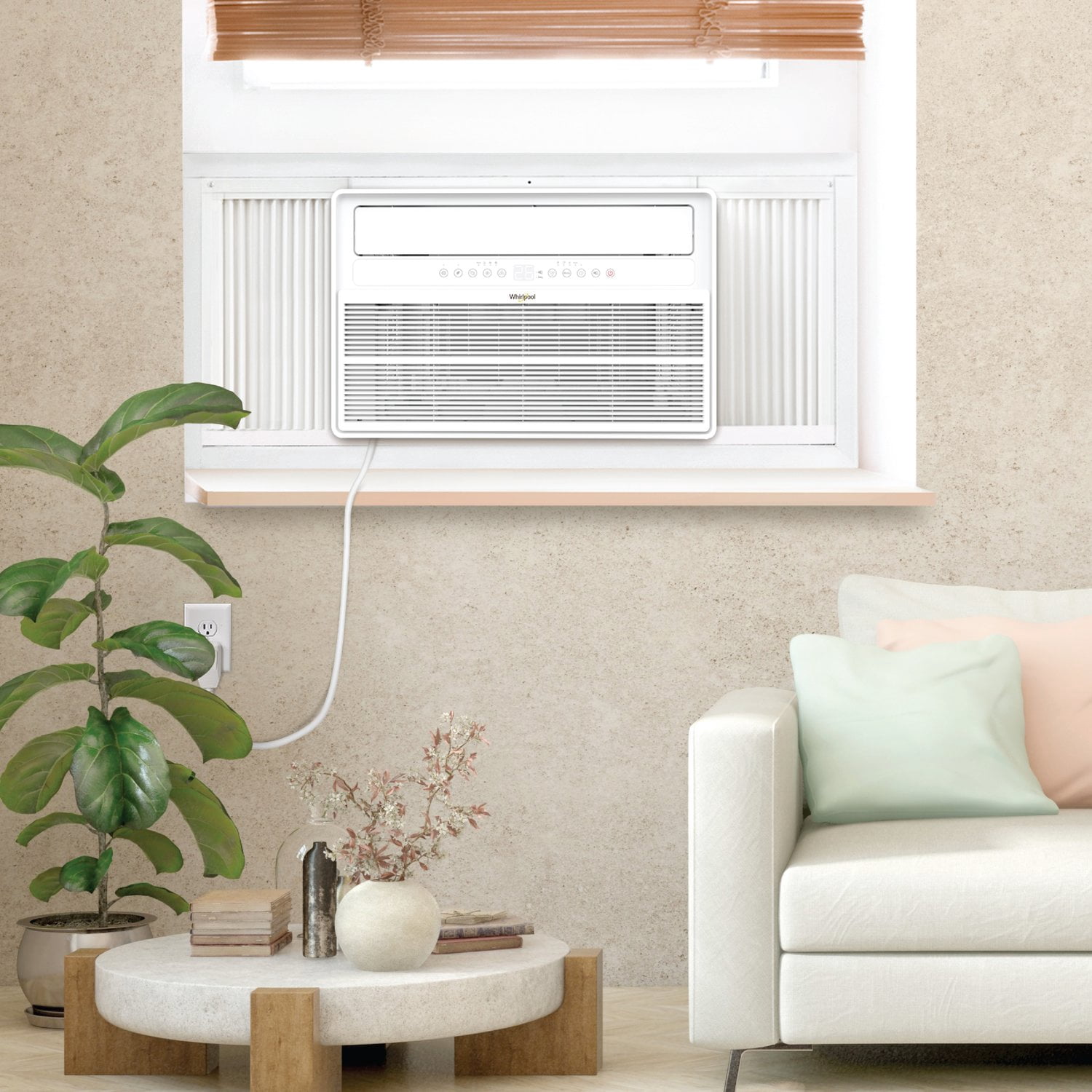 Whirlpool 18,000 BTU Window Mounted Inverter Air Conditioner with Remote Control (White, 1000 sq ft) hydmn