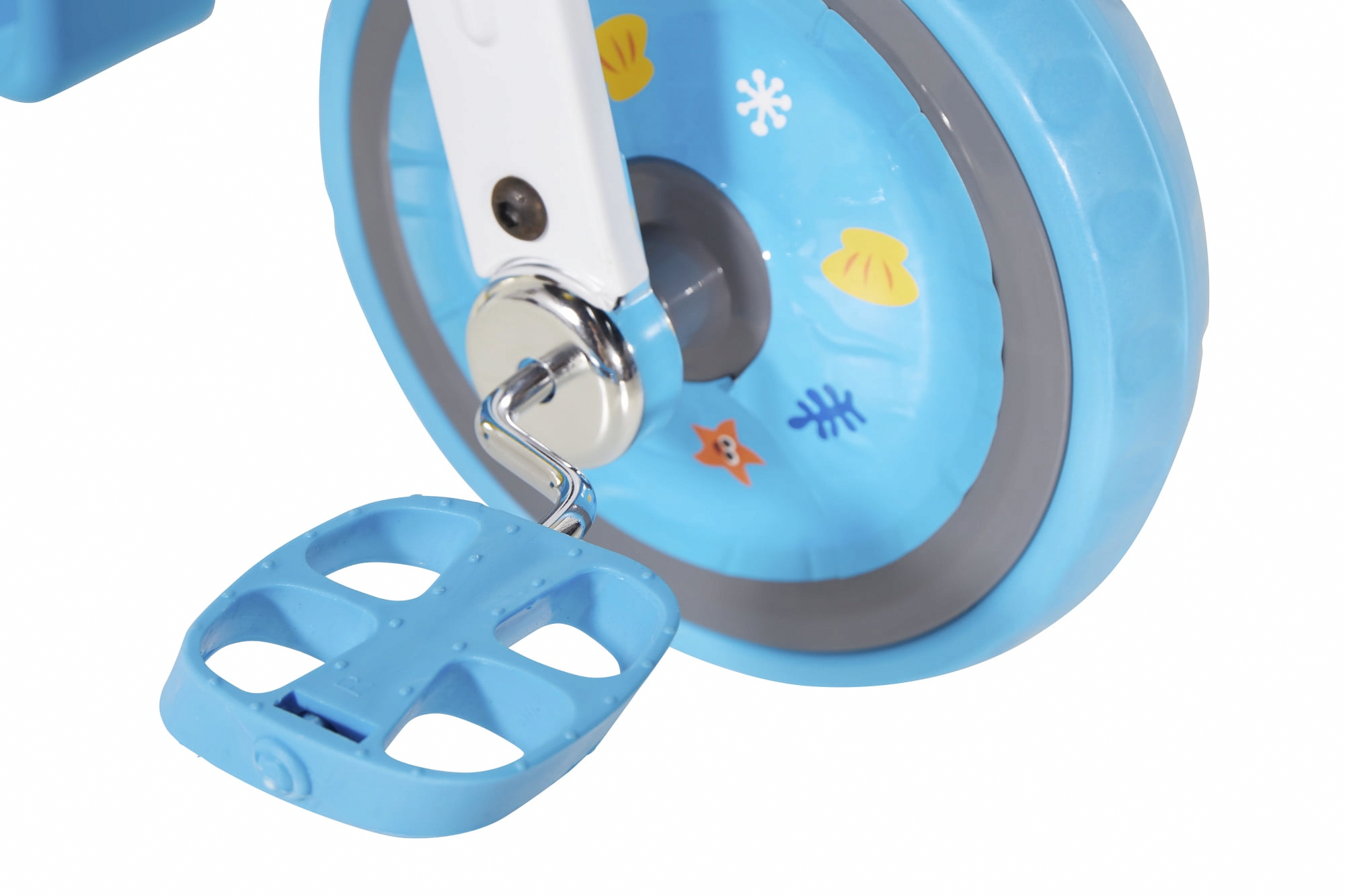 Baby Shark 10 in Toddler Tricycle with Sturdy Steel Frame (Yellow, 10 in) l15cb