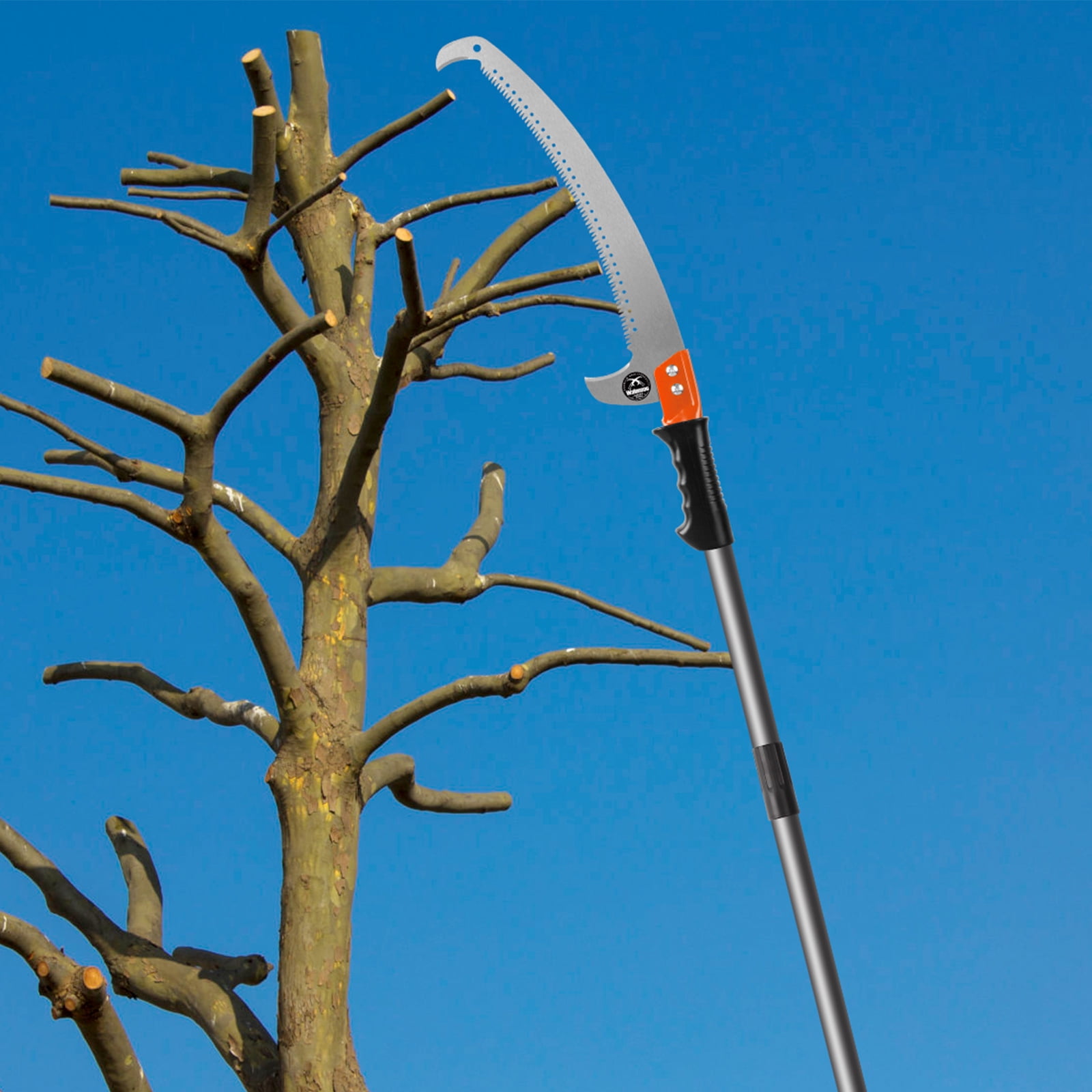 Walensee Pole Saw for Tree Trimming, Manual Stainless Steel Extension Pole with Sharp Mn Steel Blade (9 ft) hh54s