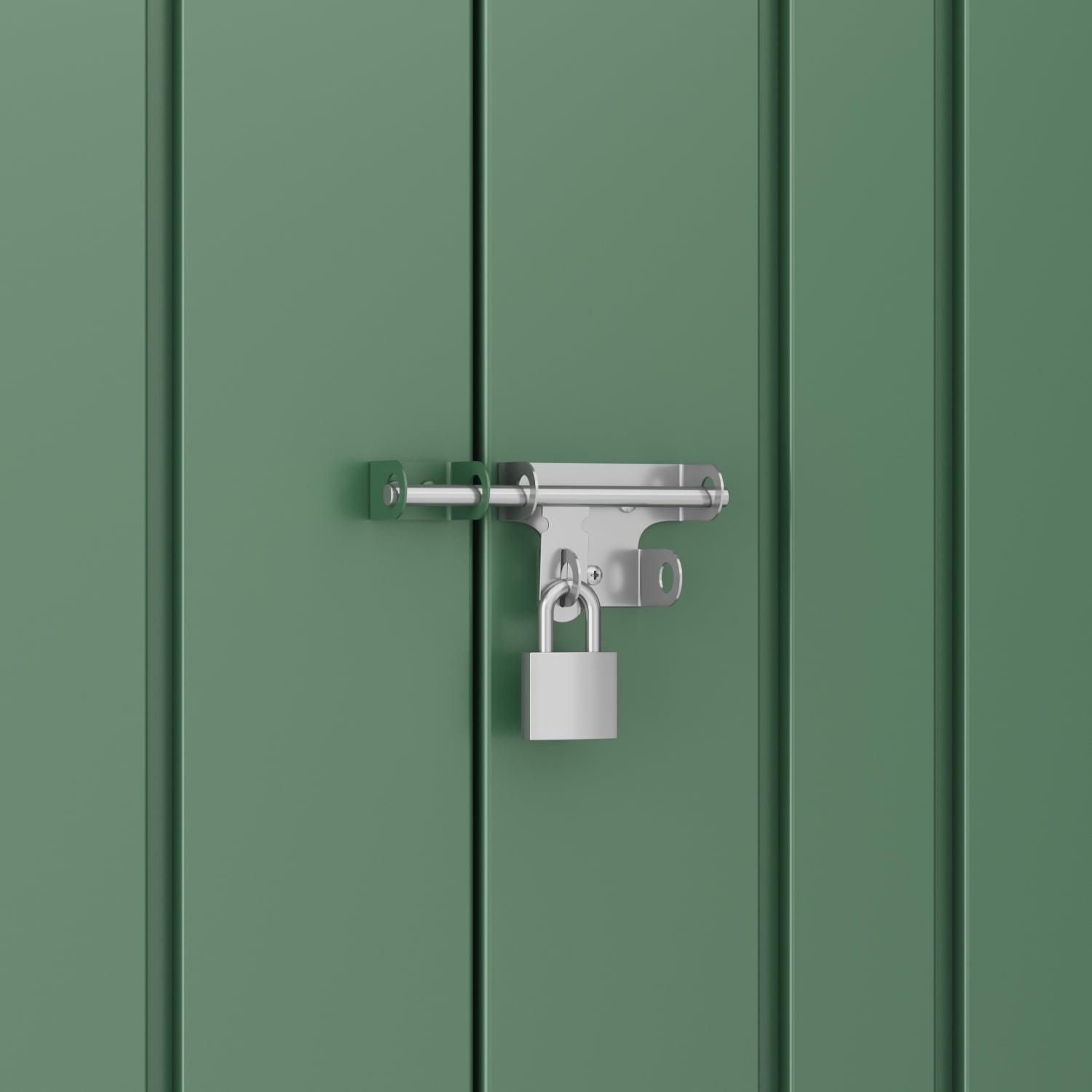 Asofer Outdoor Storage Shed, Galvanized Metal Garden Utility House with Double Lockable Doors (Green, 8 x 6 ft) 5tyxo