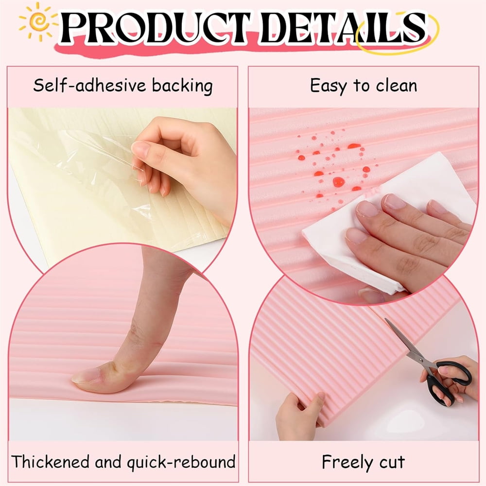NOGIS Anti-Collision Wall Padding Self-Adhesive Padded Wall Panels for Nursery and Playroom (Pink, 15.8 in x 78.7 in) i70xf