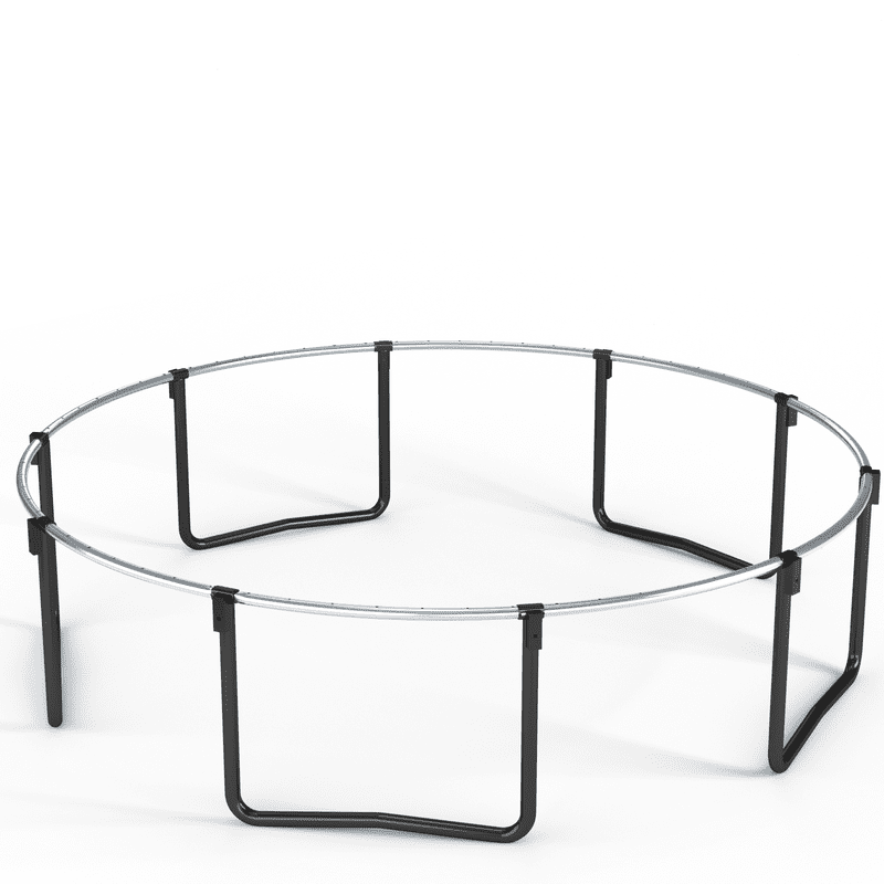 Comfort Stretch 12ft Round Trampoline with Safety Enclosure, Basketball Hoop & Ladder (Black, 12ft) 2j6ou