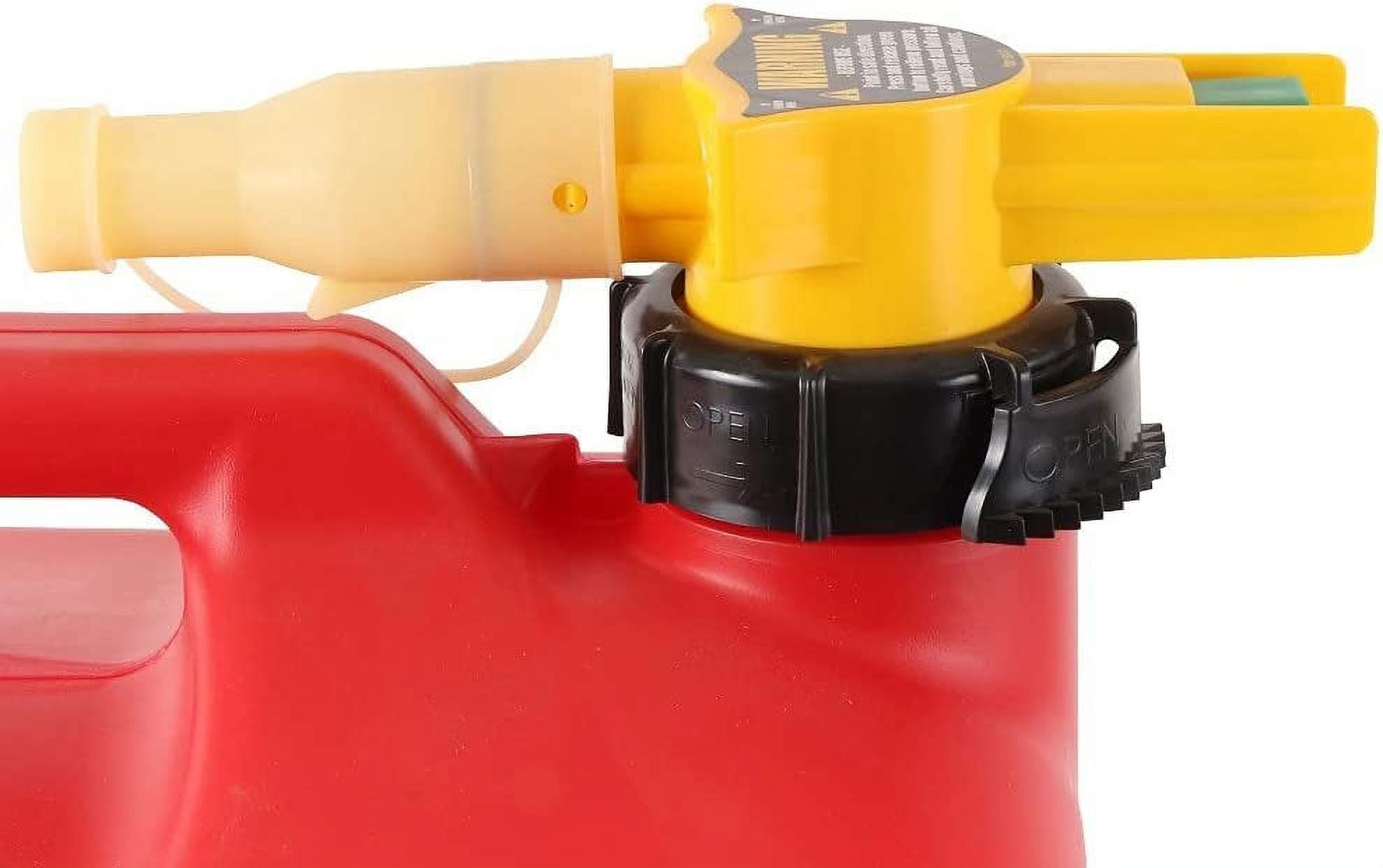 No-Spill 1450 Poly Fuel Container with Push Button Control and Auto Flow Stop (5 Gallon) cdsiq