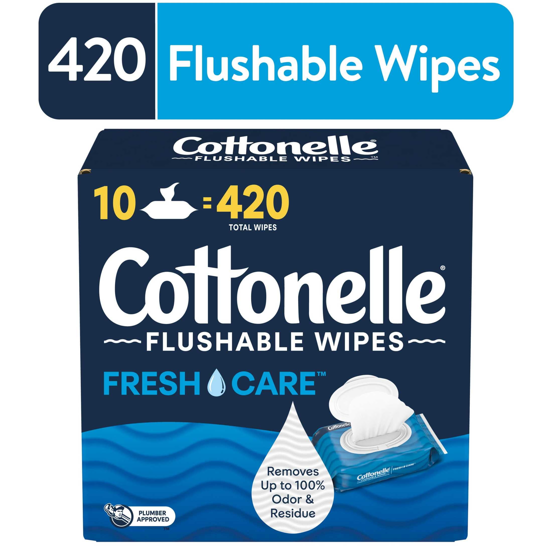Cottonelle Fresh Care Flushable Wet Wipes (White, 420 Count) awera