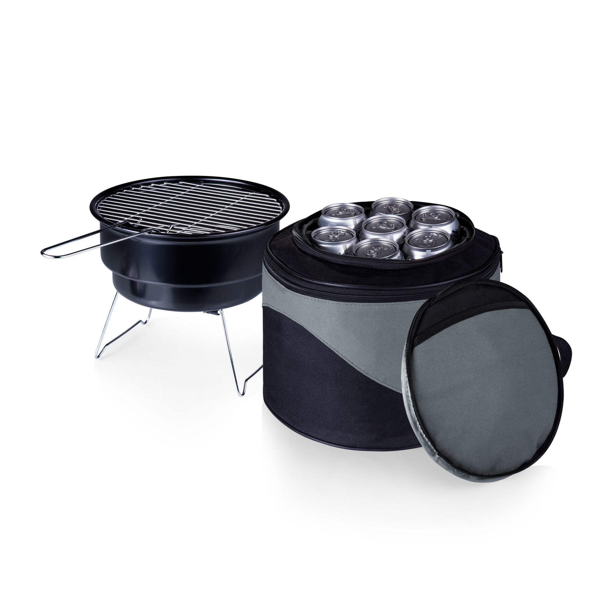 Oniva Caliente Portable Charcoal Grill and Cooler Tote (Black, 12 in x 12 in) tlda2