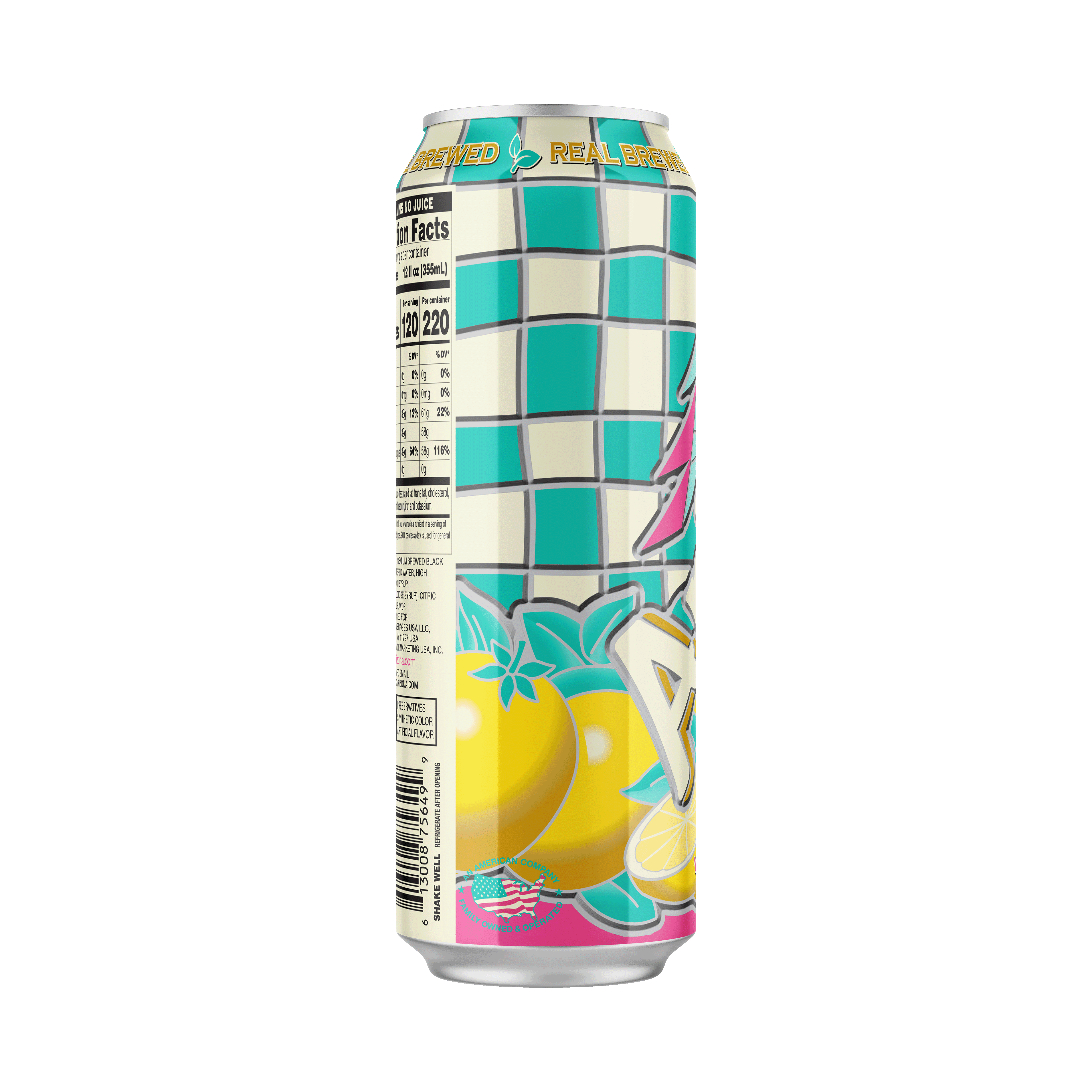 AriZona Lemon Tea Refreshing Citrus Flavored Beverage (22 fl oz) 4sfut