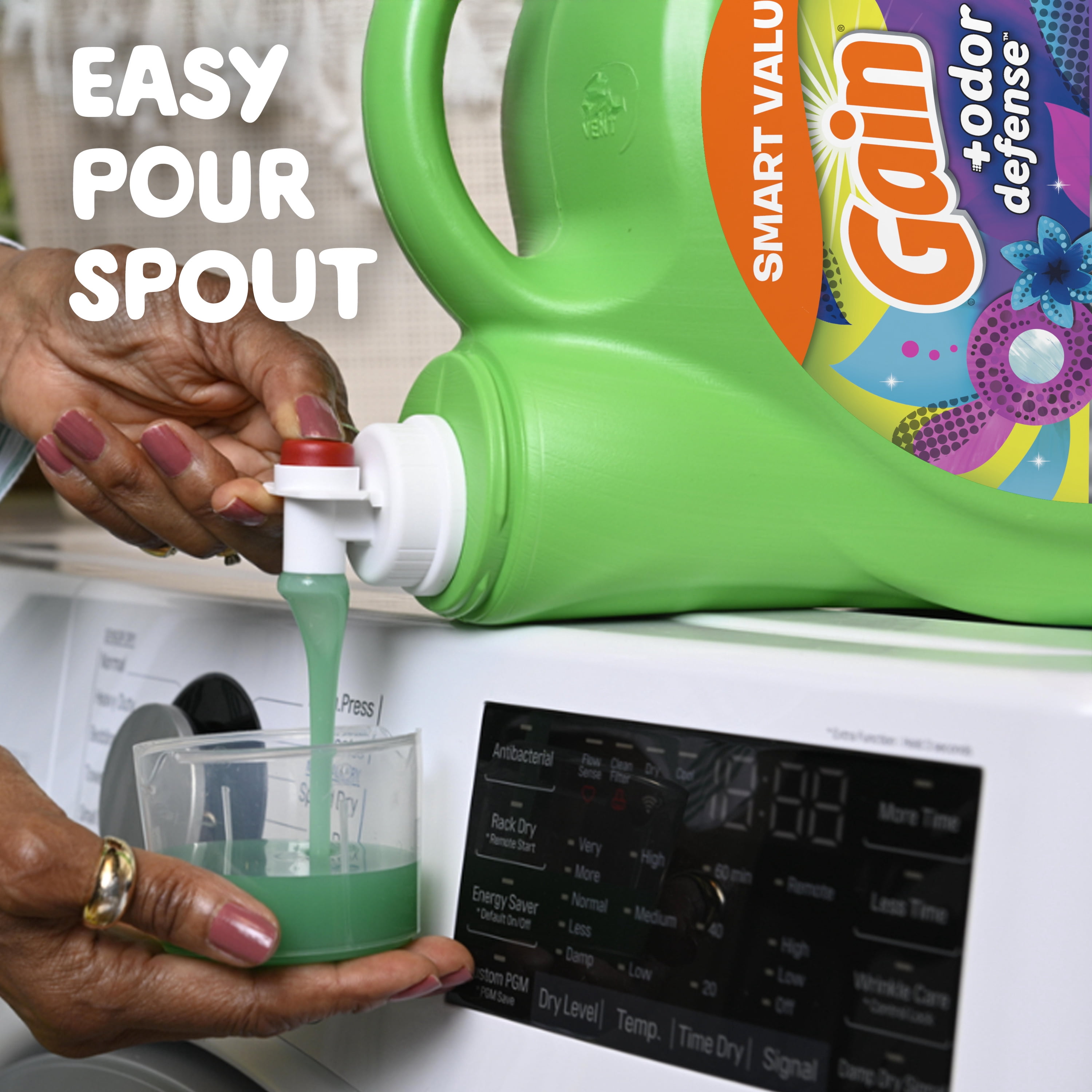 Gain Odor Defense Liquid Laundry Detergent, Super Fresh Blast Scent (154 fl oz, 107 Loads) 8gvnb