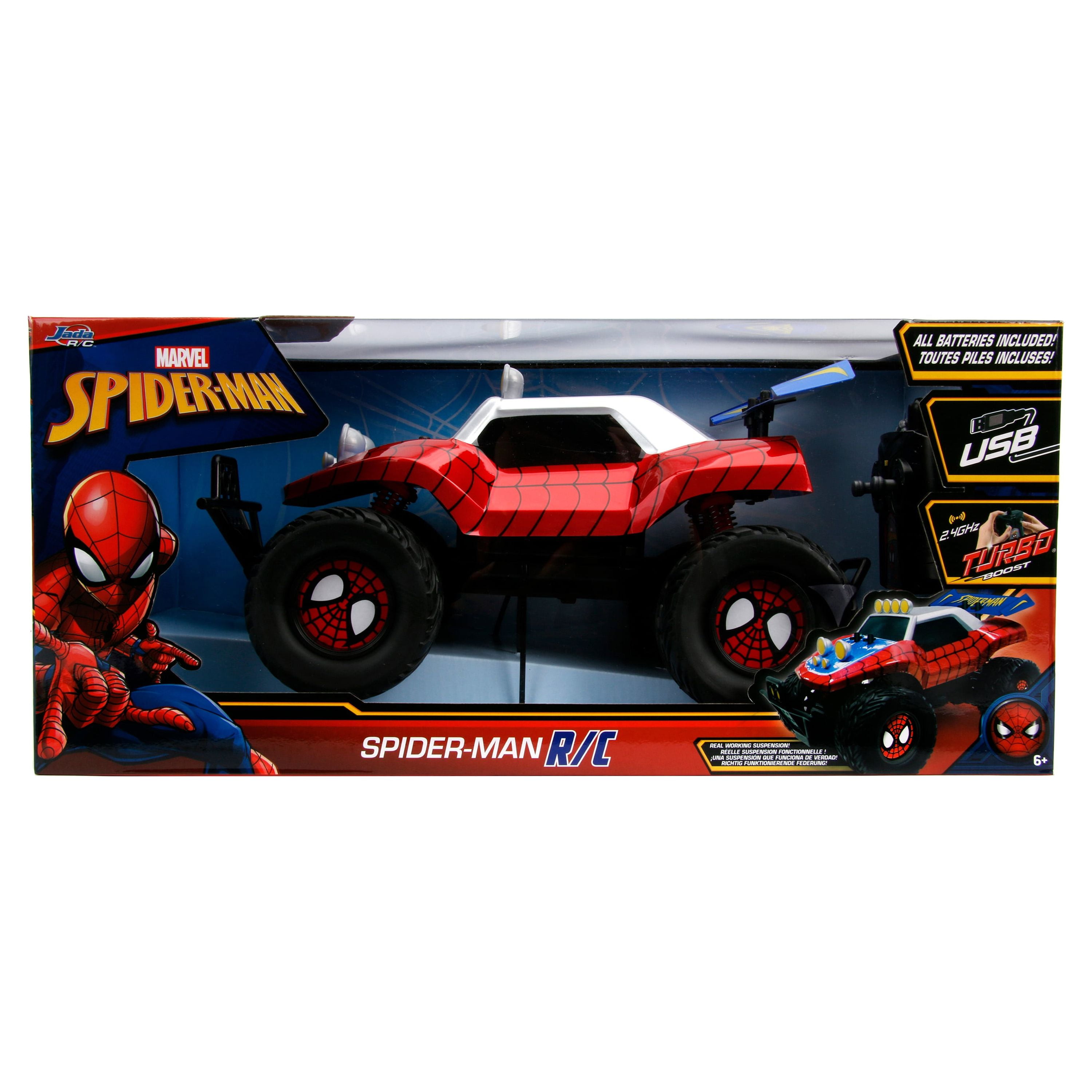 Jada Toys Marvel Spider-Man RC Buggy Radio Control Car (Red, 10 in) dszhs