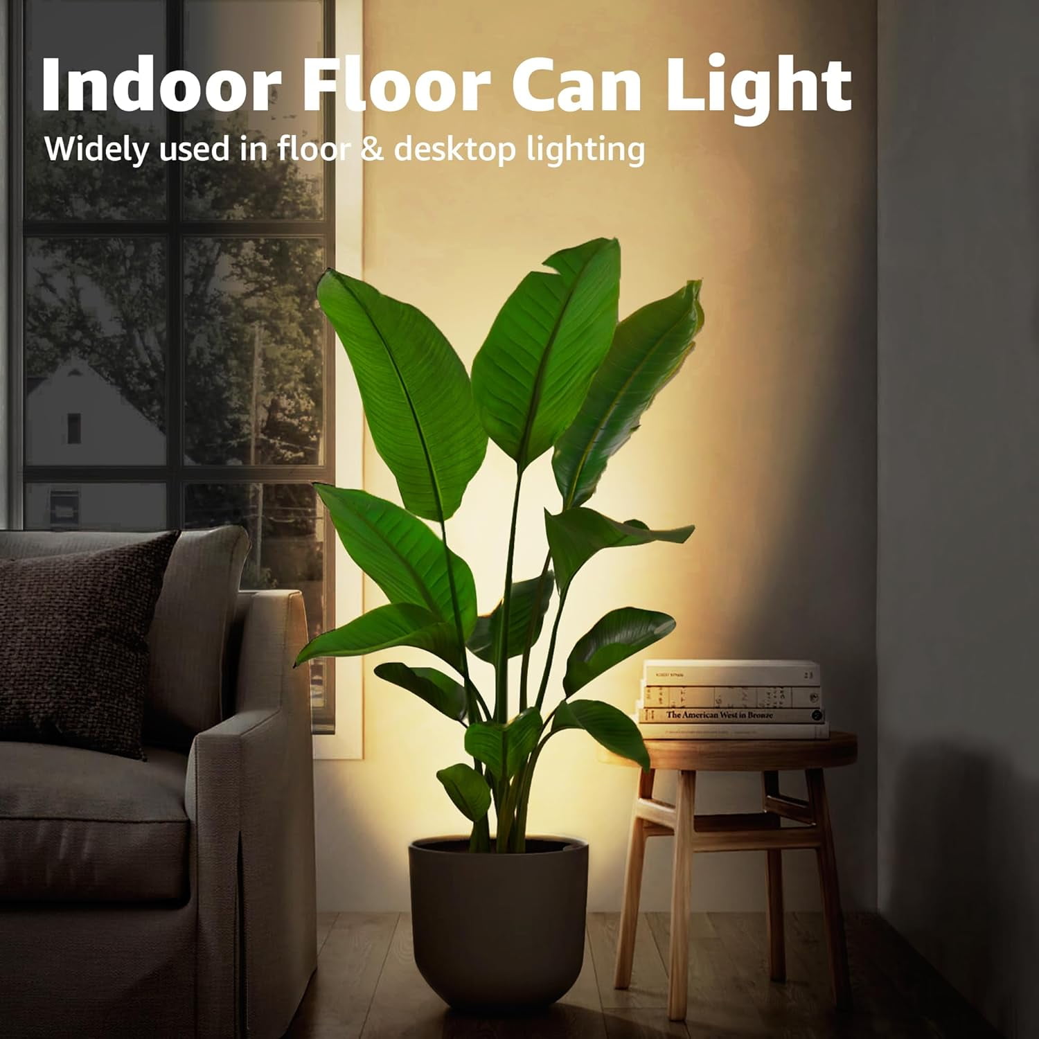 SUNVIE Indoor LED Uplight Floor Lamp with GU10 Bulbs (White, 2 Pack, 8 in Height) rx0mq