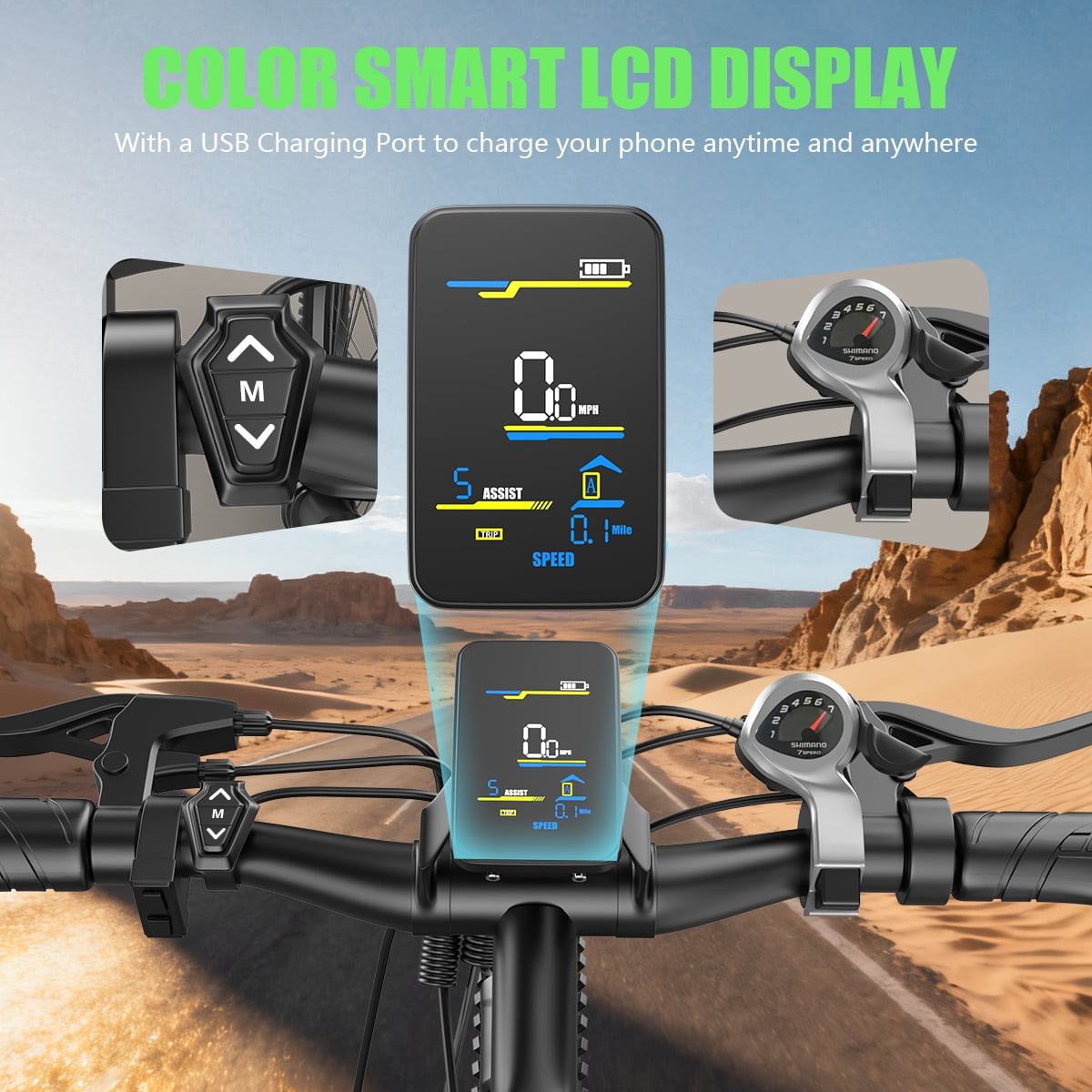 X-Koala Electric Mountain Bike for Adults, 1200W Peak Motor, 25MPH Commuter E-Bike with Removable Battery (Black, 26 in) 4y4qr
