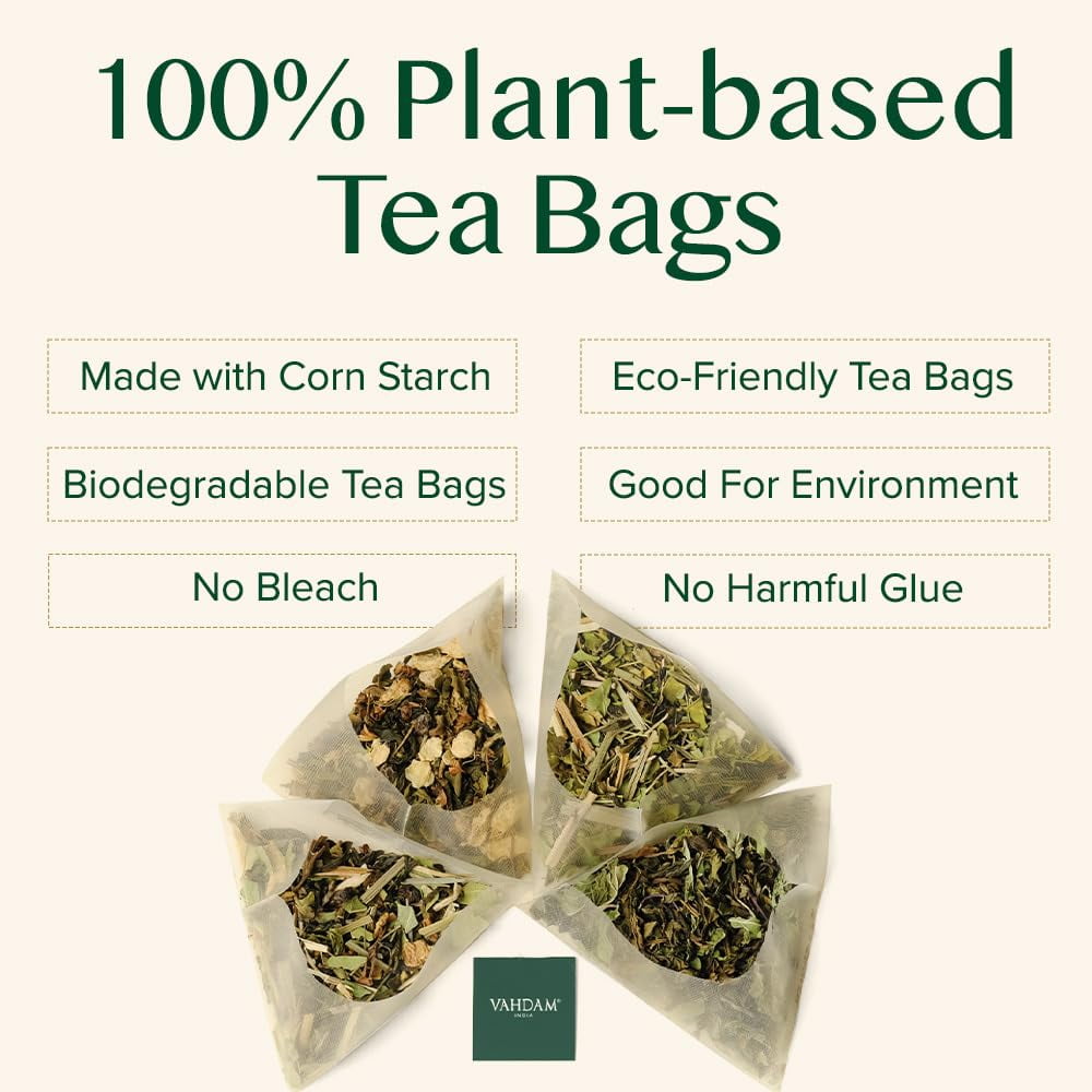 VAHDAM Assorted Tea Sampler Gift Set (15 Unique Flavors, Pyramid Tea Bags) vd8ro
