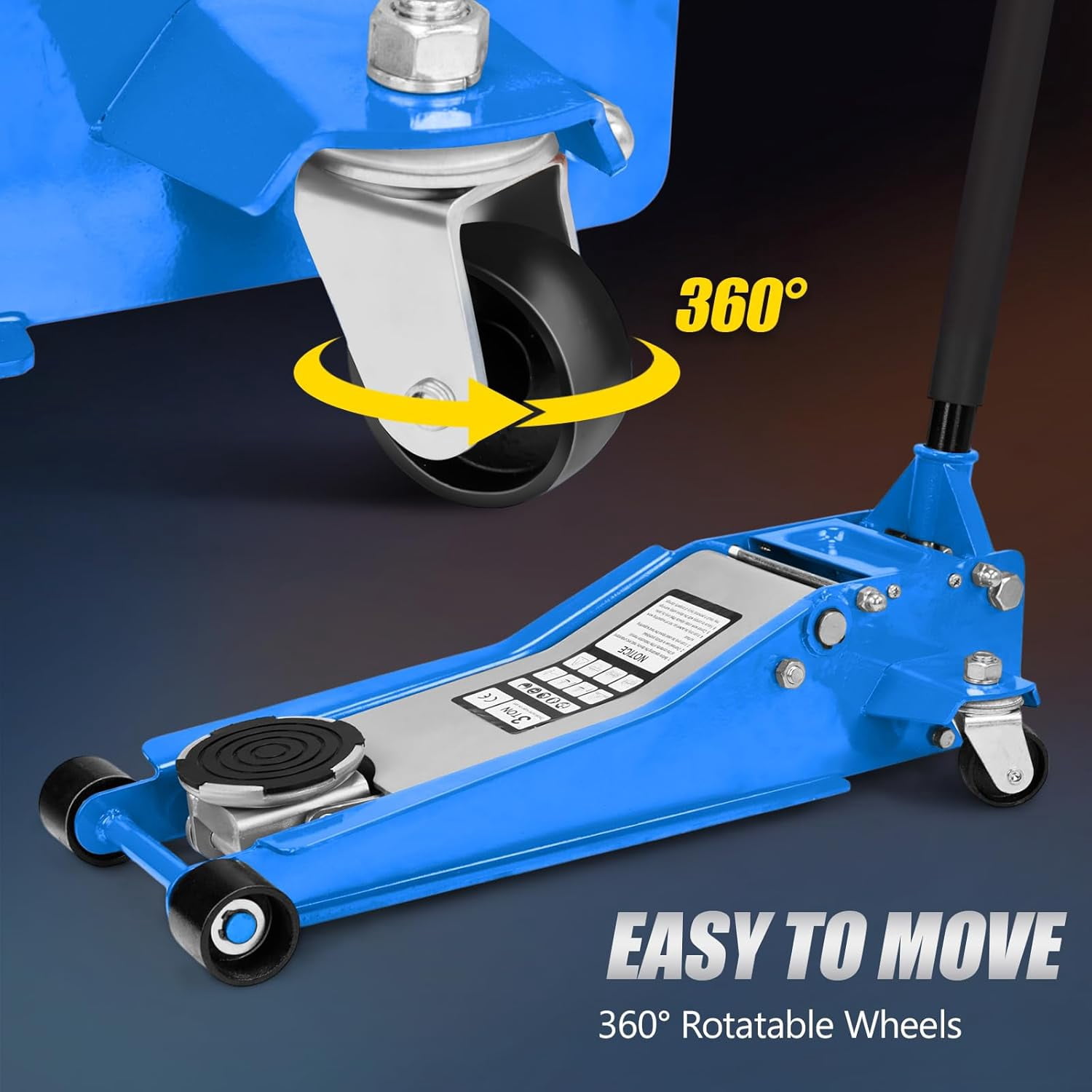 Ktaxon 3 Ton Low Profile Hydraulic Floor Jack for SUVs and Trucks (Blue, 6600 lb Capacity) am1pu