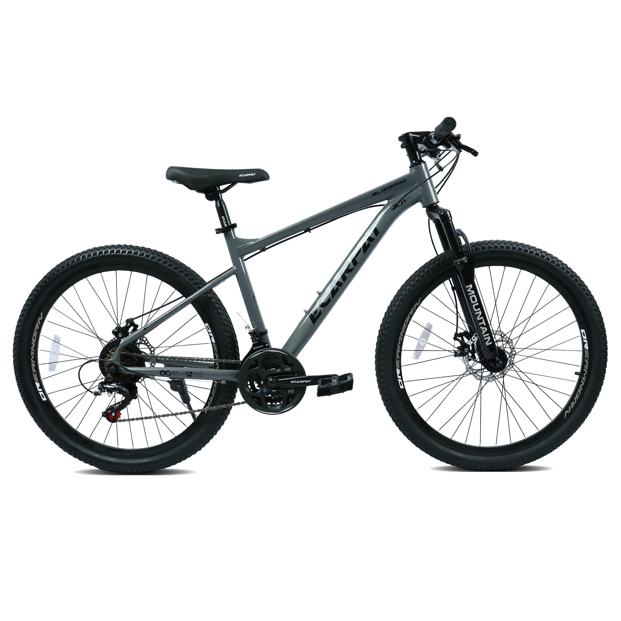 Ambifirner 26 Inch All-Terrain Mountain Bike, 21-Speed Adult Bicycle with Disc Brakes and Durable Steel Frame (Black, 26 in) 2w8x9