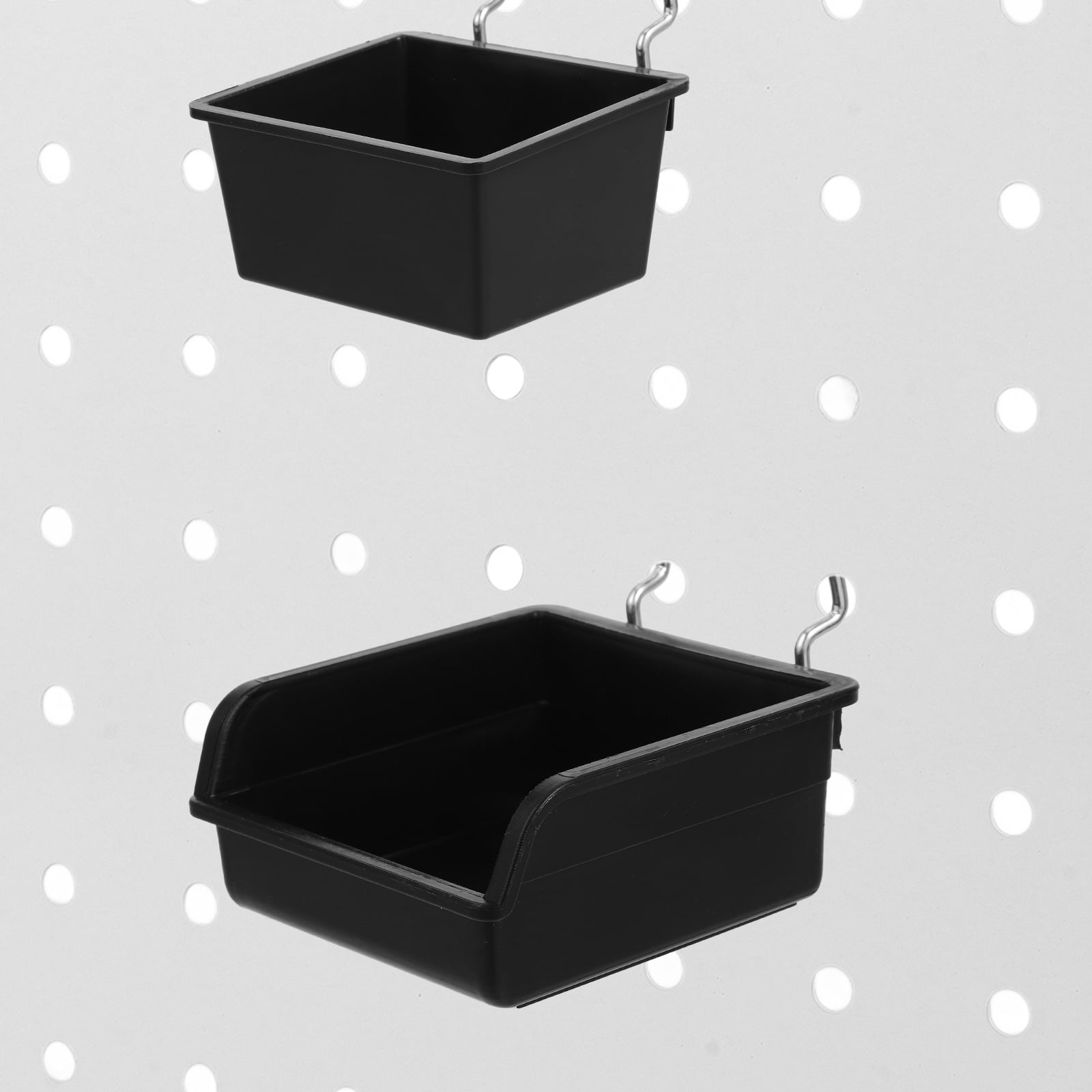 OATIPHO Pegboard Baskets and Tool Organizer Set for Garage Wall Storage (Black, 4-Piece Set) q9nby