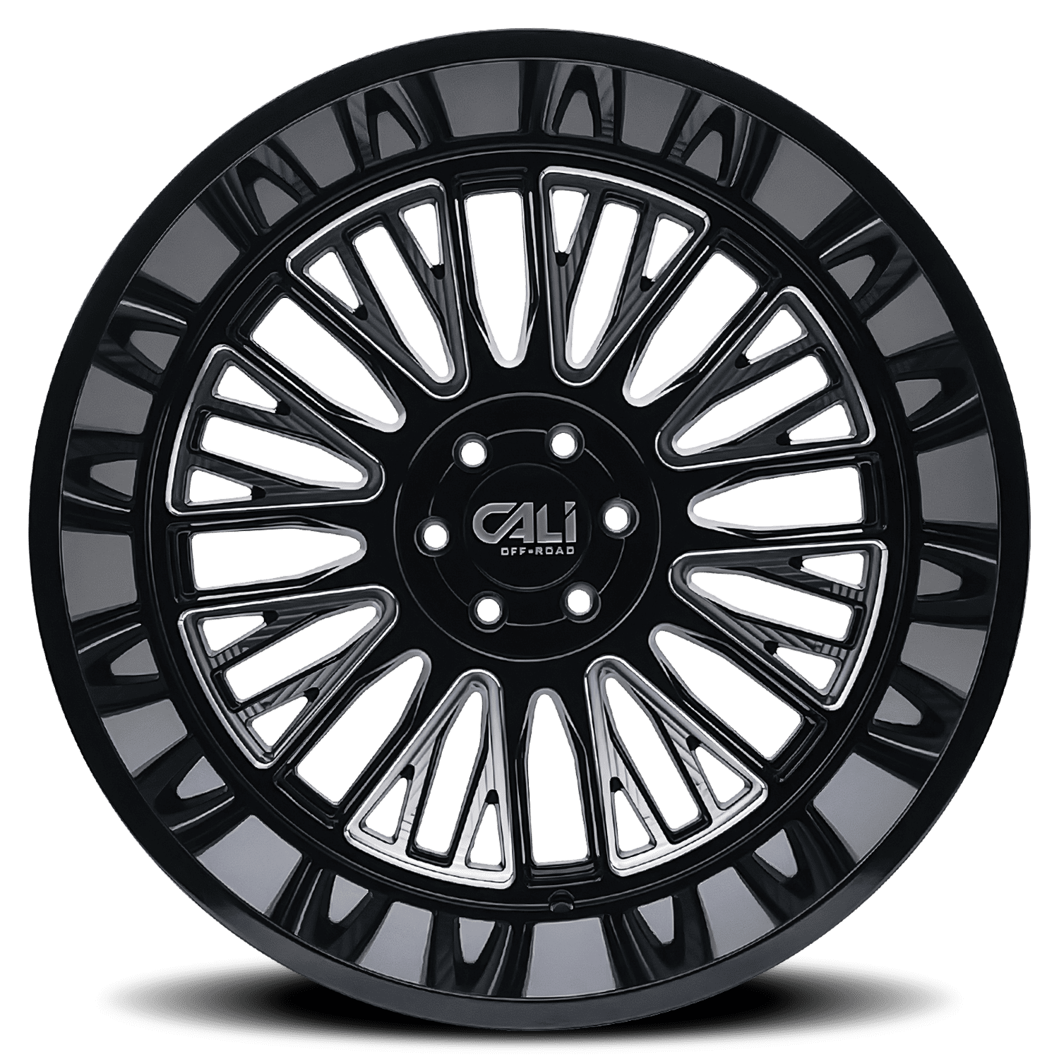 Cali Off-Road 9116 Vertex Wheel (Black and Milled, 24x14 in) 95dtx