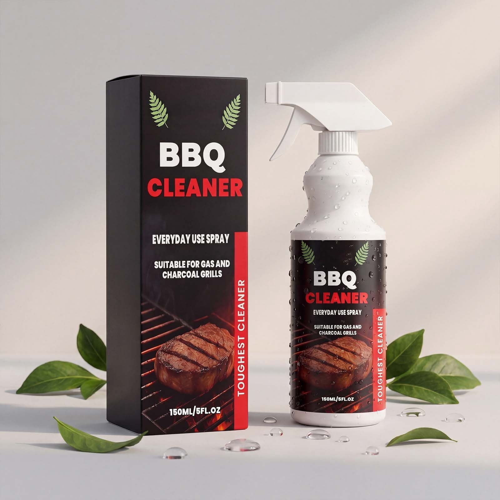 Kanzd BBQ Grill and Kitchen Degreaser, Powerful Grease and Stain Remover for Gas and Charcoal Grills (5.07 fl oz) 5z317