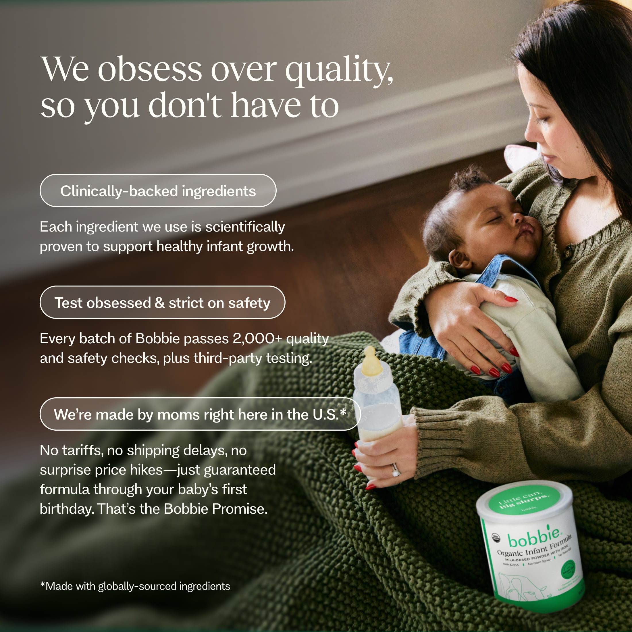 Bobbie Original Formula Organic Baby Powder with Lactose (14.1 oz) hlh4g