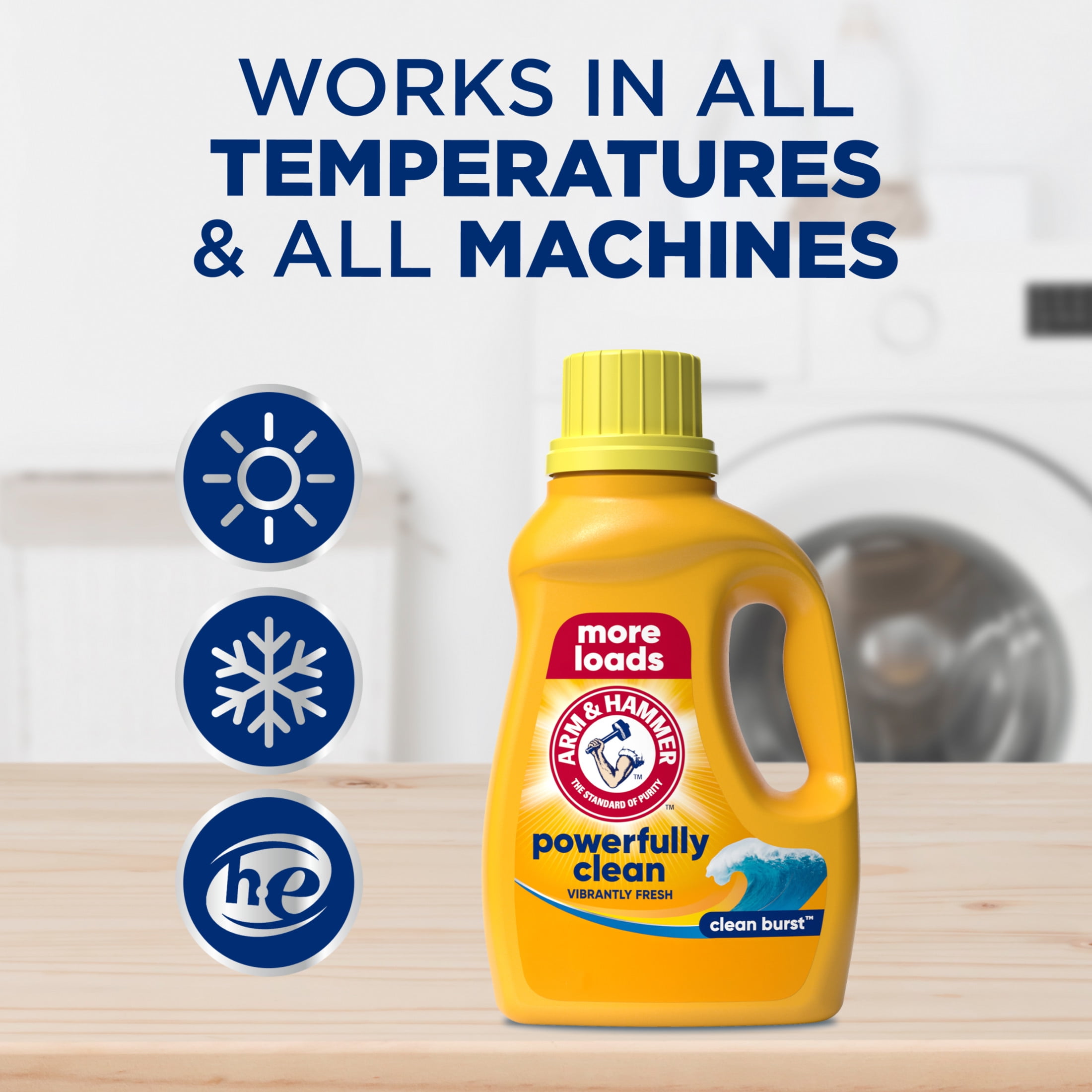 ARM & HAMMER Clean Burst Liquid Laundry Detergent (110 fl oz) t0s2q