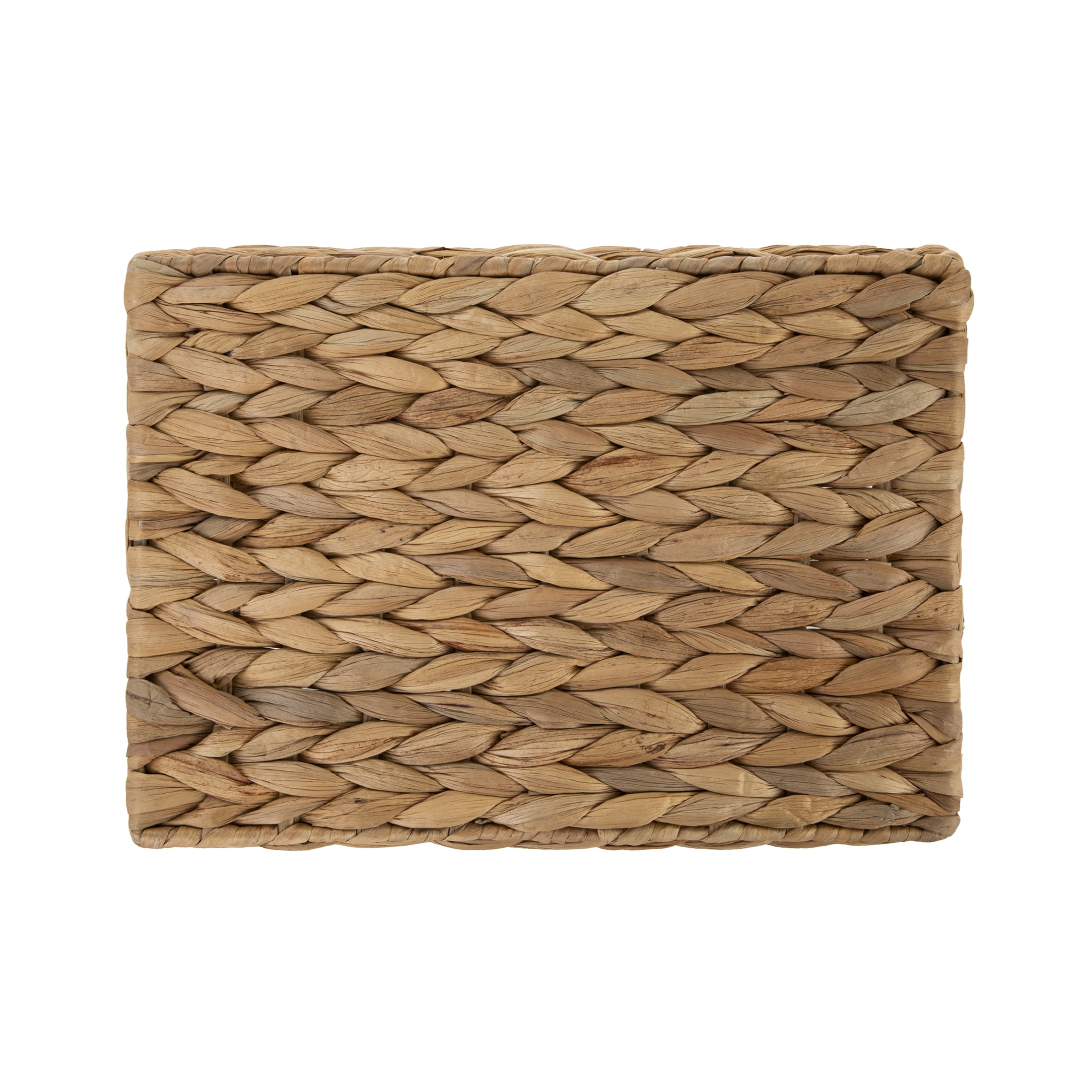 Better Homes & Gardens Large Water Hyacinth Decorative Storage Basket with Handles (White, 6 Pack, 14.25 in x 11.25 in x 8.5 in) rv2cy