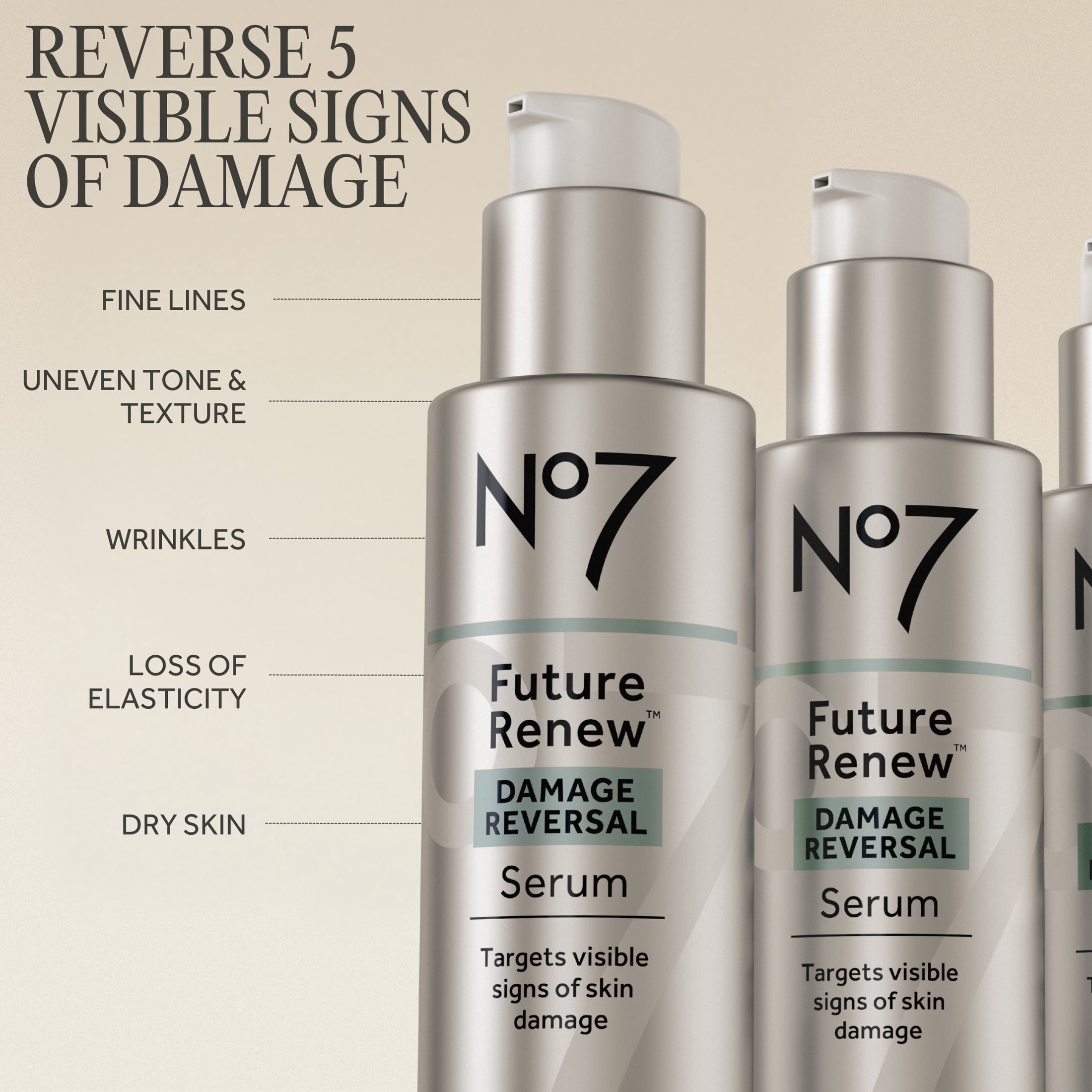 No7 Future Renew Damage Reversal Serum Face Treatment (0.85 fl oz) j51lb
