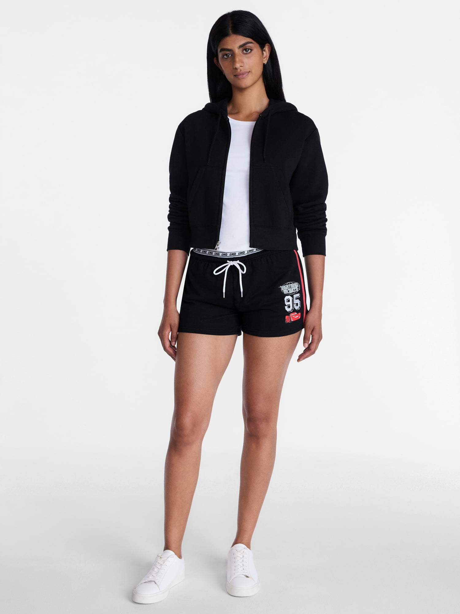 Disney Pixar Cars Women's Graphic Jacquard Shorts (Black, XXS) dr1cl