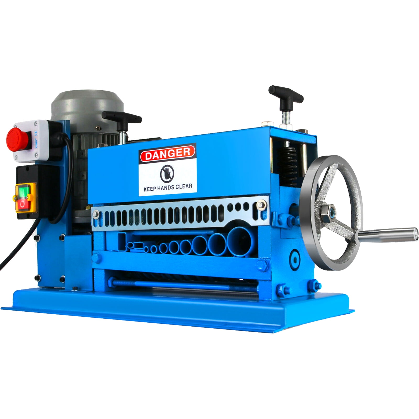 VEVOR Wire Stripping Machine, Automatic Electric Cable Stripper with 11 Channels and 10 Blades for Copper Recycling (Blue, 0.06 in - 1.5 in) cz33o
