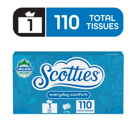 Scotties Everyday Comfort 2-Ply Facial Tissues (White, 5 Pack, 550 Total Tissues) zjoyi