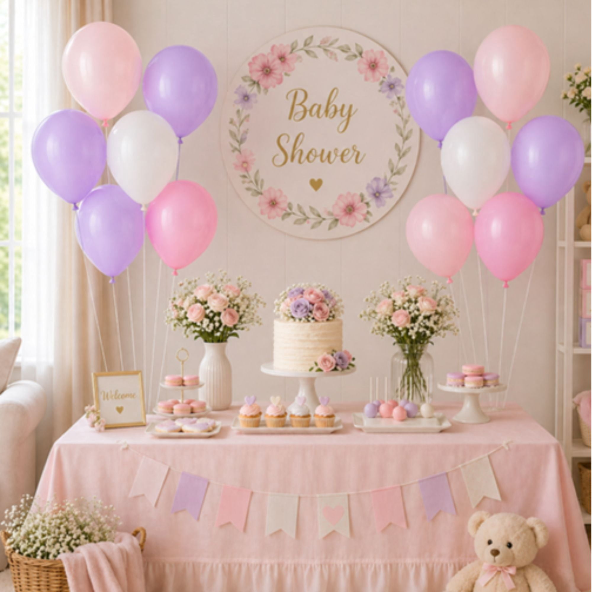 Way To Celebrate Latex Party Balloons, Decorative Assorted Shades (Pink, 20 Pieces, 9 in) fyfe3