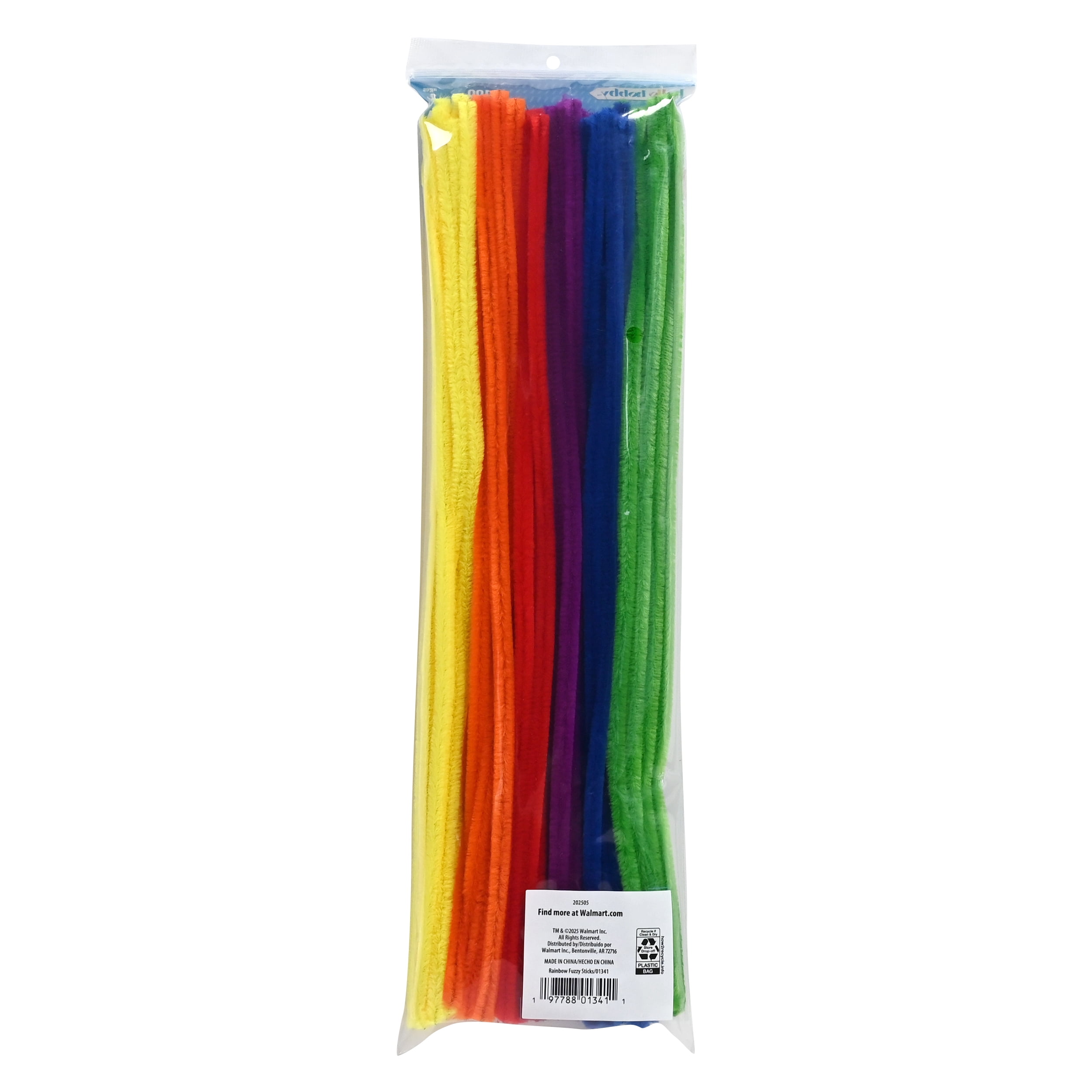 Hello Hobby Fuzzy Sticks Chenille Stems for DIY Craft Projects (Multicolor, 100 Count) wgwtb