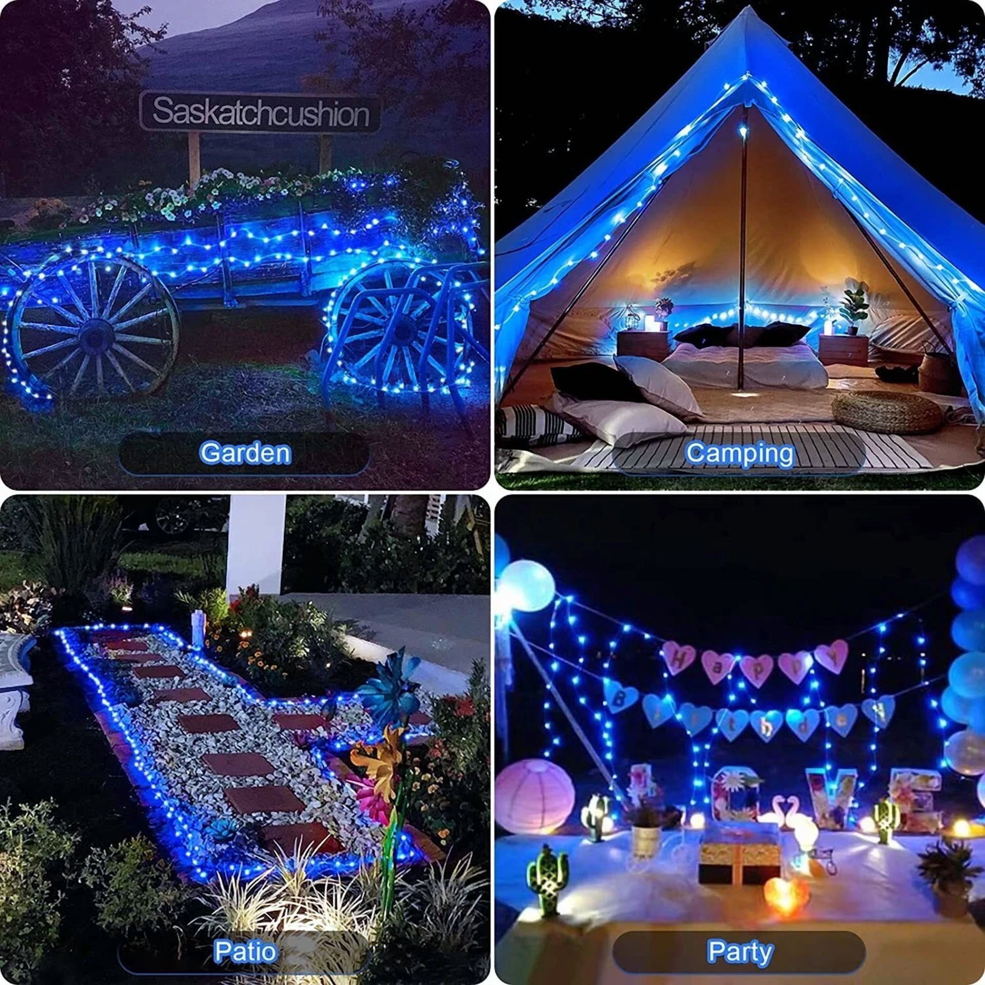 Purely Elizabeth Solar String Lights Outdoor Waterproof Copper Wire LED Garden Decor (Warm White, 33 ft) 9e7ti