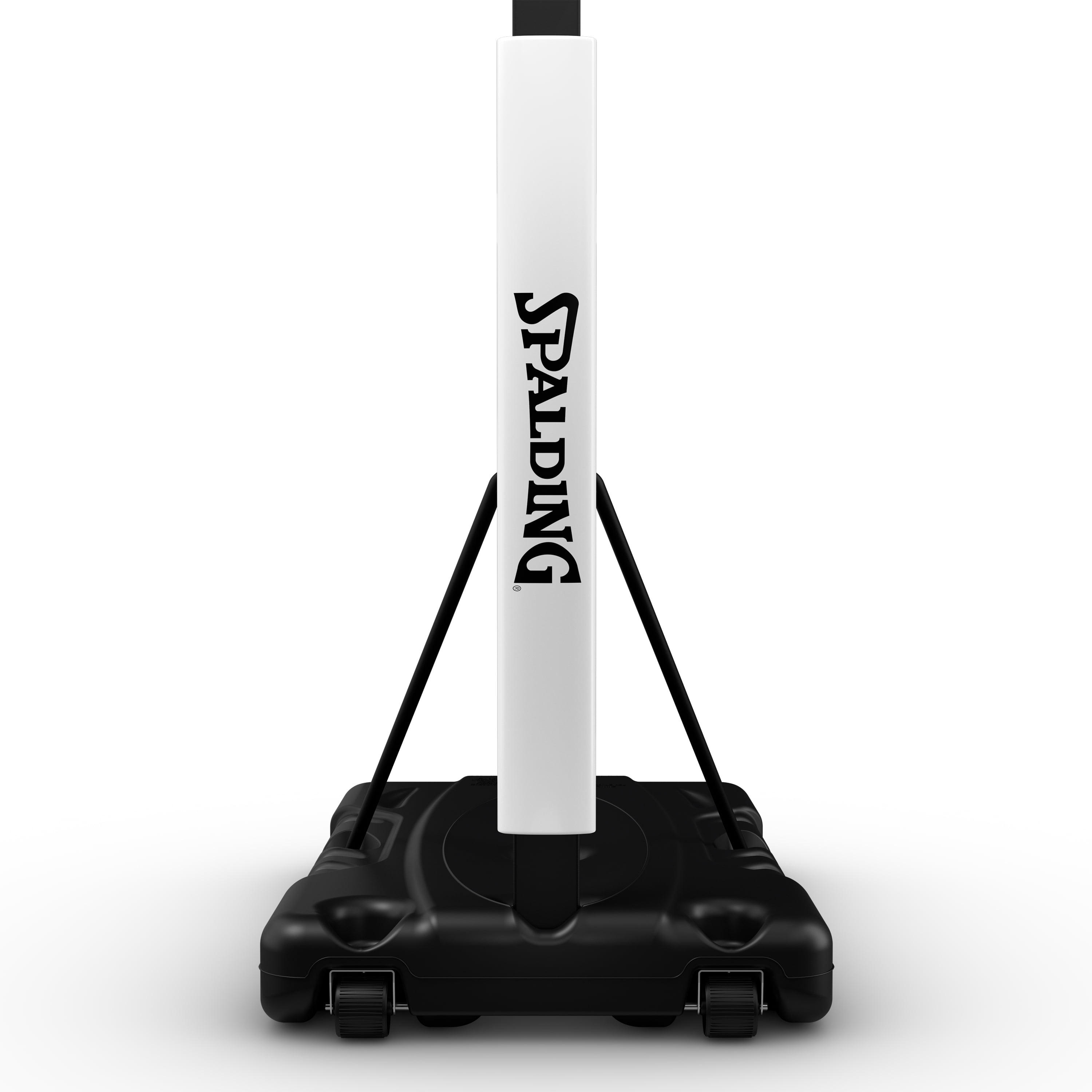 Spalding 60-Inch Portable Basketball Hoop System with Acrylic Backboard and Adjustable Height (Black/White, 60 in) b5ysn
