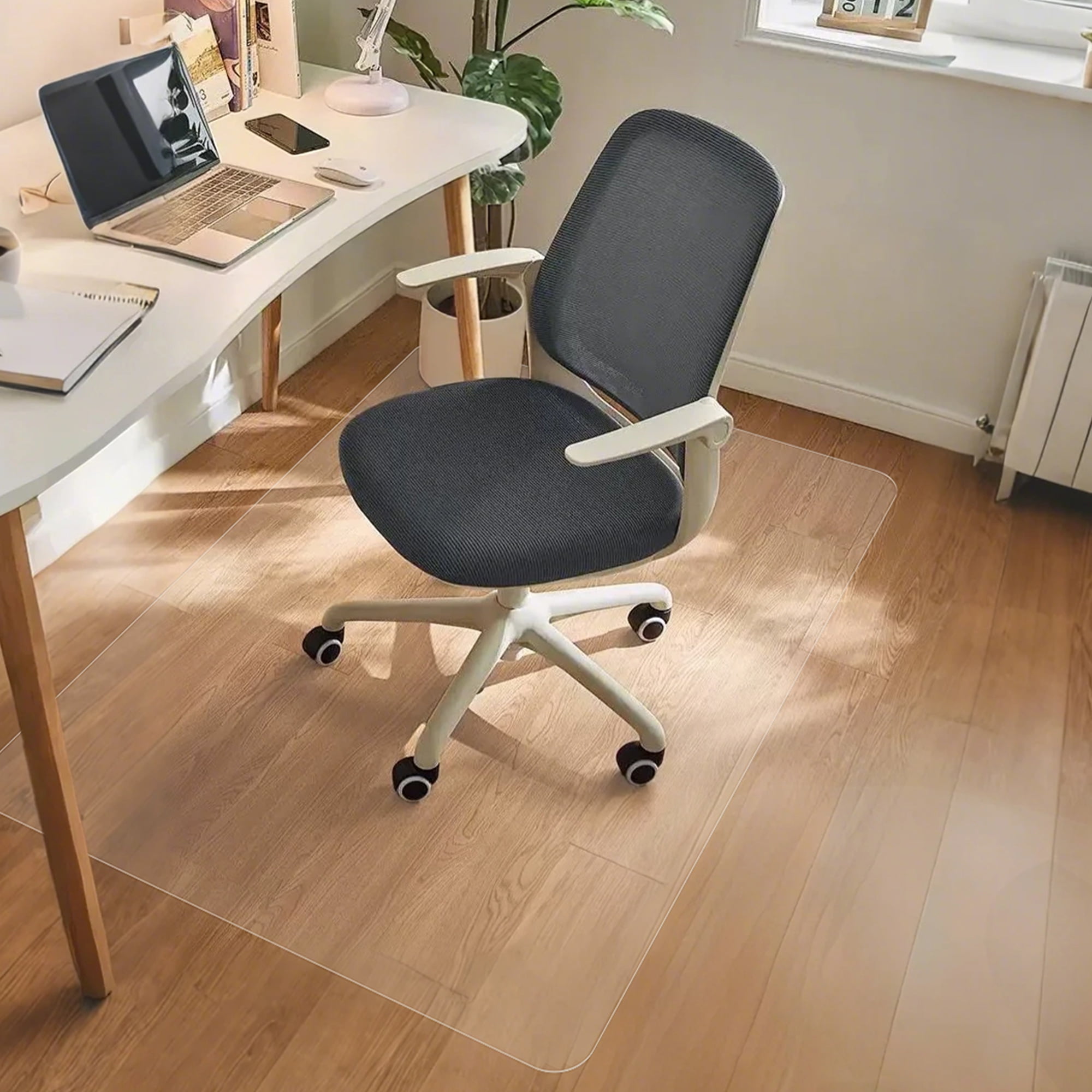 Hriiiiya Office Chair Mat for Hardwood Floors, Non-Slip Floor Protector for Desk Chairs (Clear, 36 in x 48 in) b0ywt